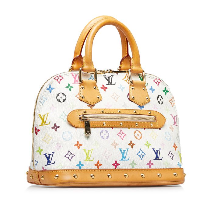 LOUIS VUITTON Alma GM Hand Bag Multi-Color White M40441