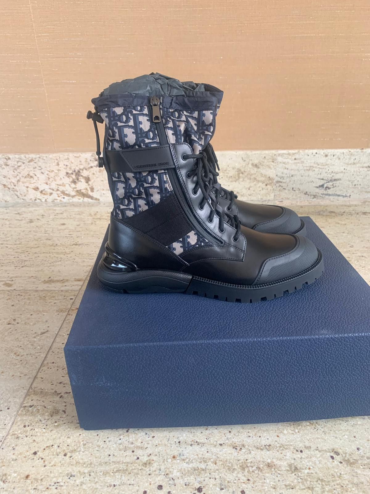 Dior Combat High Boots in Black Size US 7 / EU 40 - 12 Thumbnail