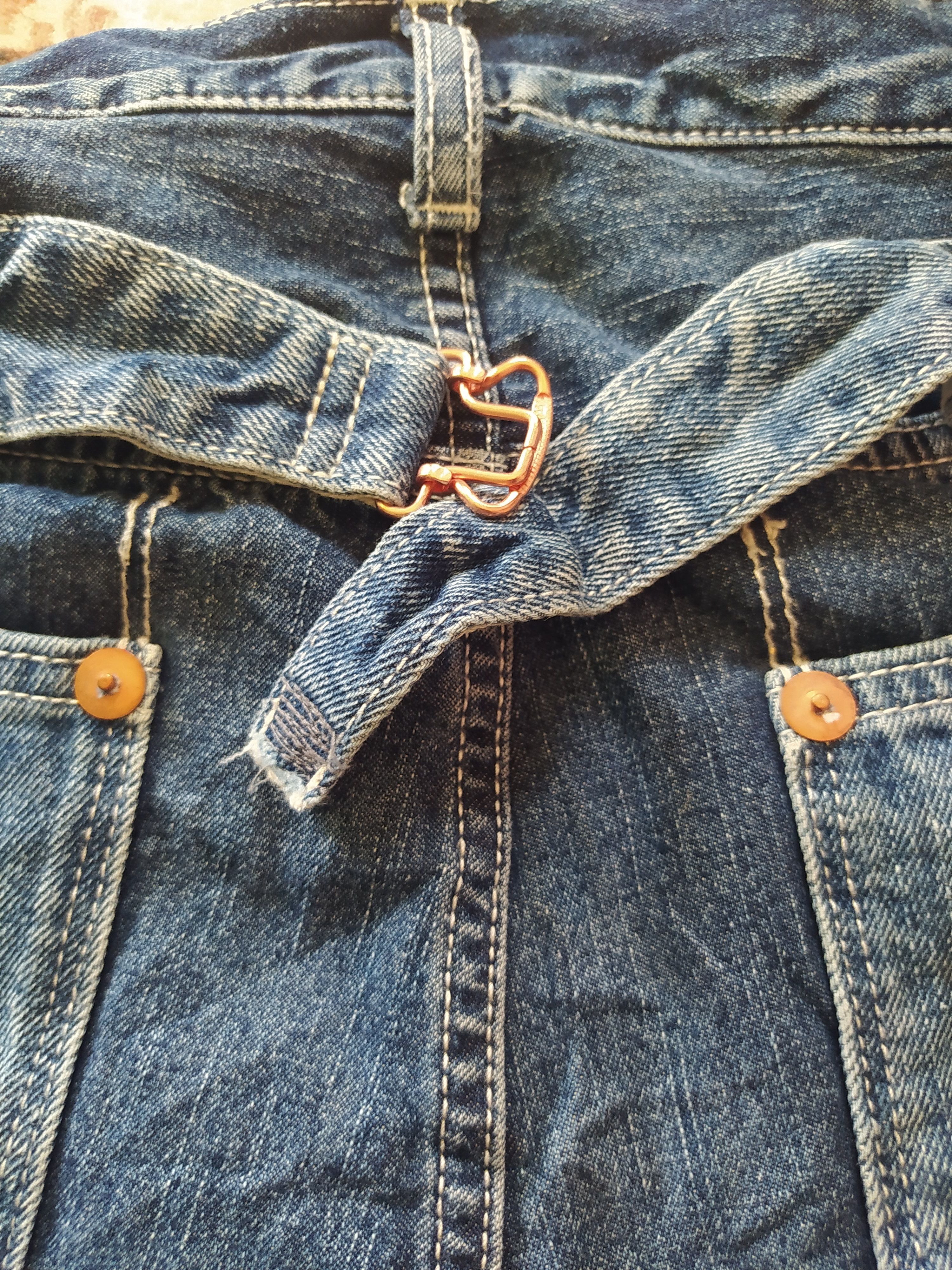 Japanese Brand Cube Sugar Patchwork Design Jeans Size US 31 - 4 Thumbnail