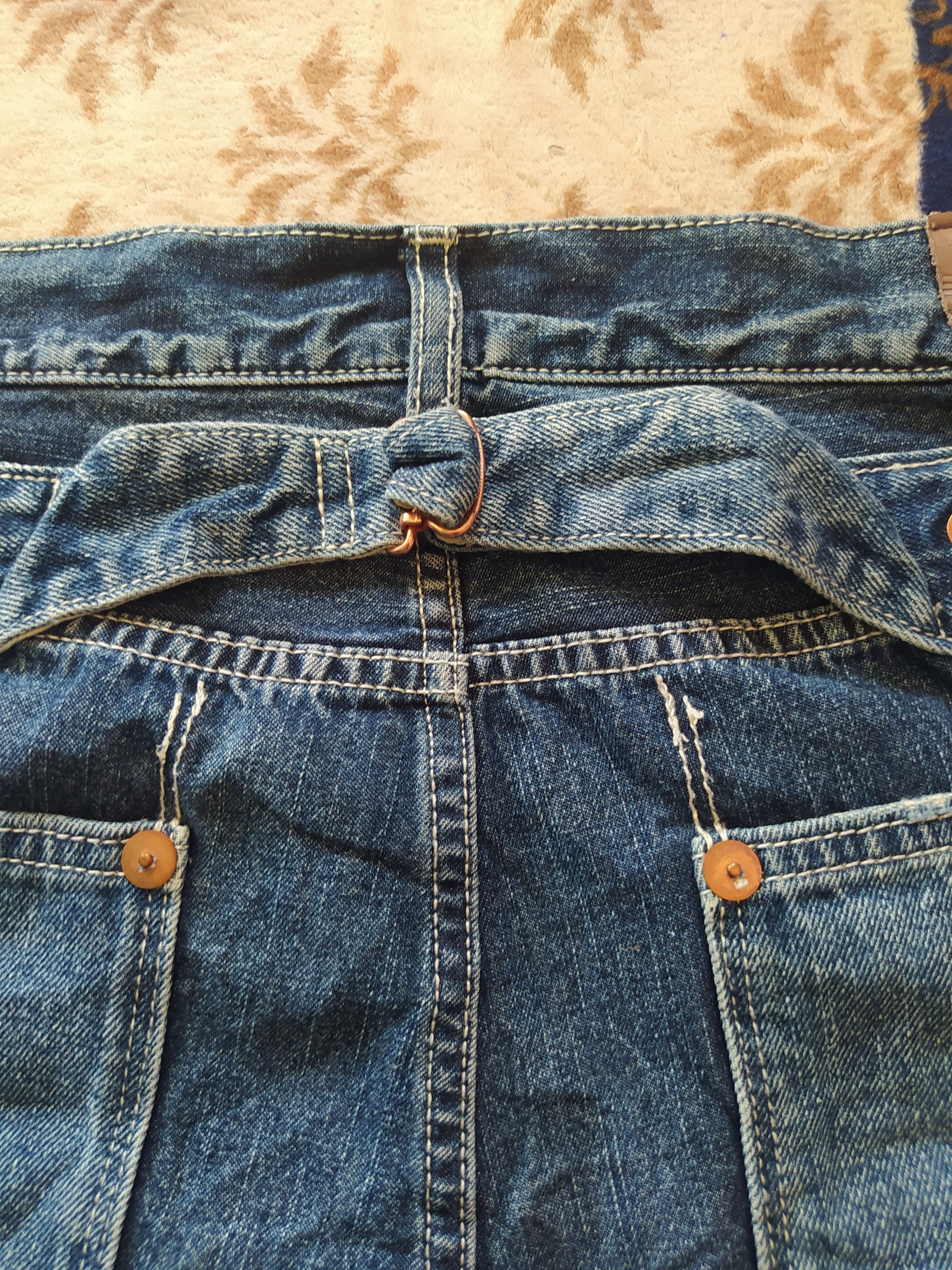 Japanese Brand Cube Sugar Patchwork Design Jeans Size US 31 - 3 Thumbnail