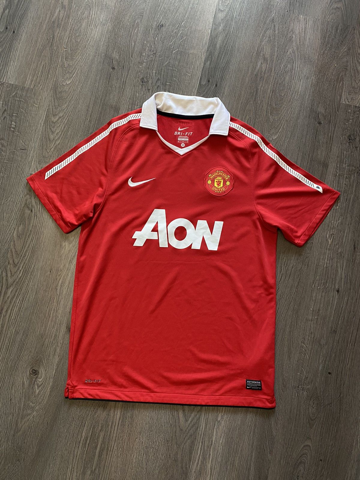 Pre-owned Jersey X Nike Manchester United 2010 2011 Football Soccer Jersey In Red