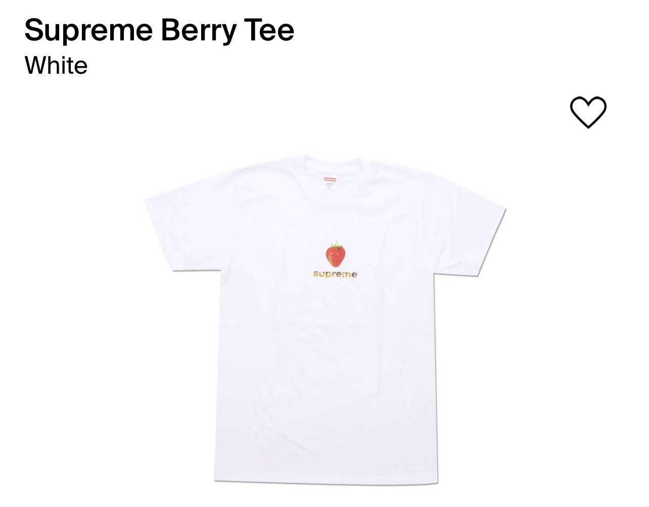 Supreme Supreme ss16 strawberry berry tee T-shirt ds in og bag Size US M / EU 48-50 / 2 - 5 Thumbnail