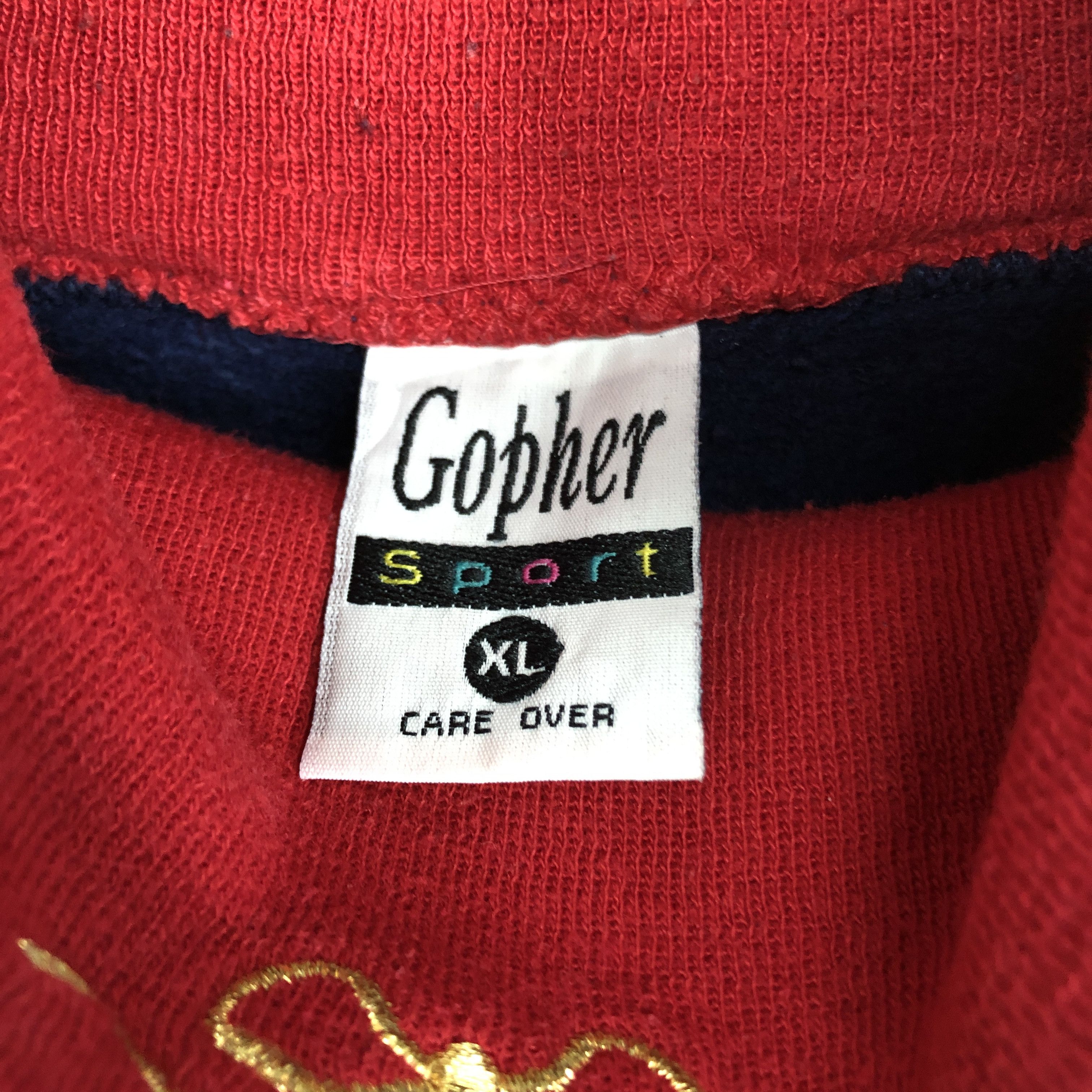 Vintage 90s Vintage GOPHER SPORT Turtle Neck Sweatshirt #2448-74 Size US L / EU 52-54 / 3 - 5 Thumbnail