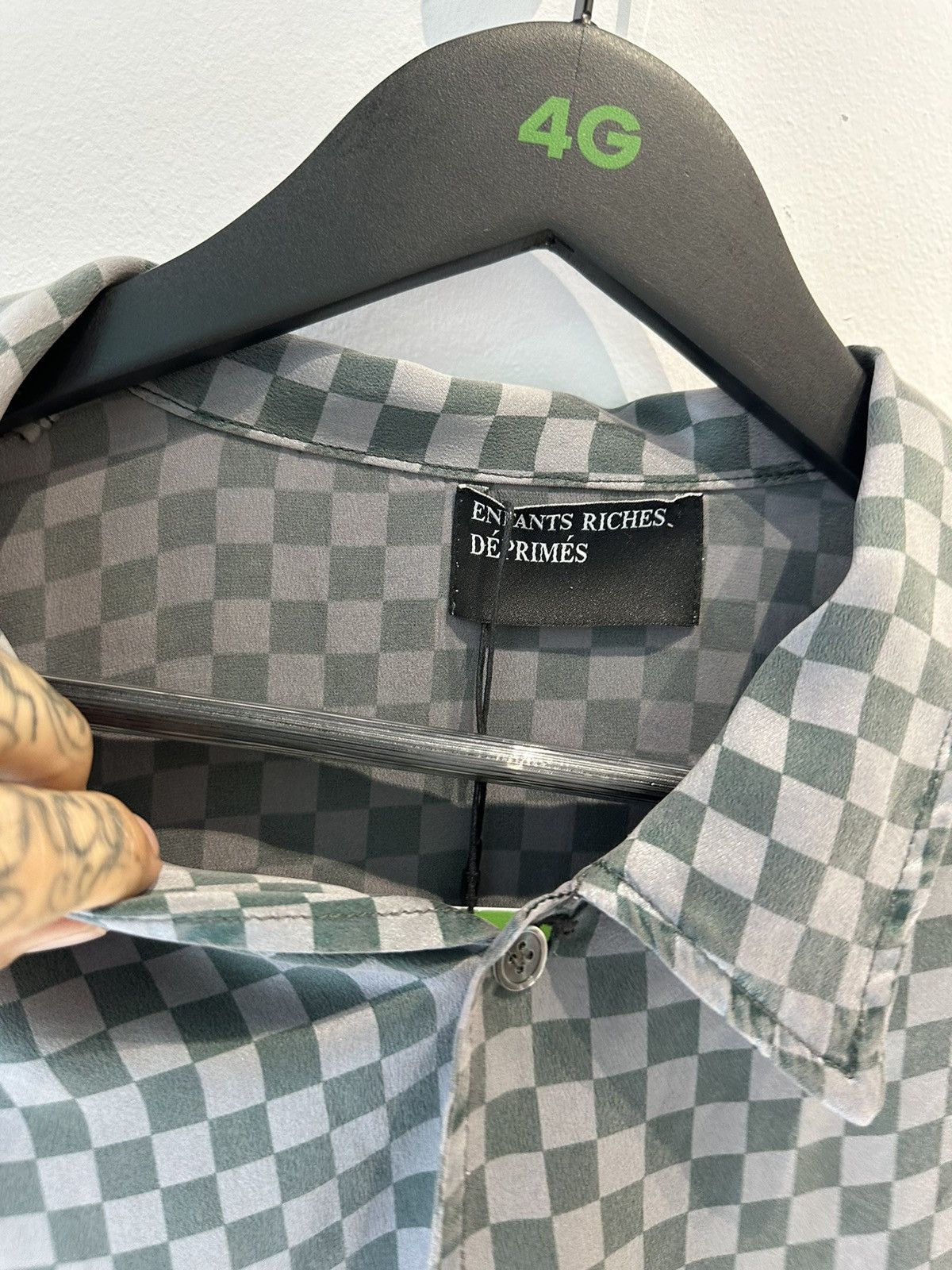 Enfants Riches Deprimes ERD 100% SILK CAMPAIGN SS20 CHECKERED SHIRT Size US L / EU 52-54 / 3 - 2 Thumbnail