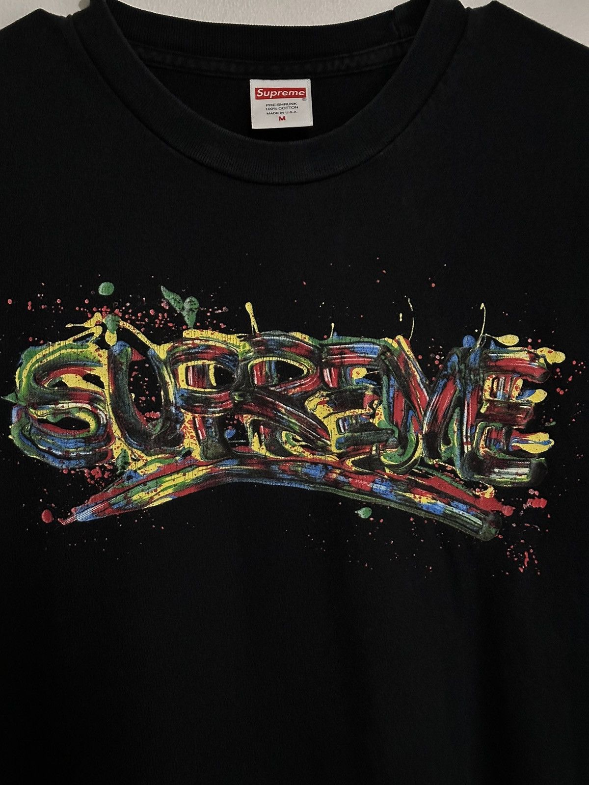 Supreme Supreme Paint Logo Tee Size US M / EU 48-50 / 2 - 2 Thumbnail
