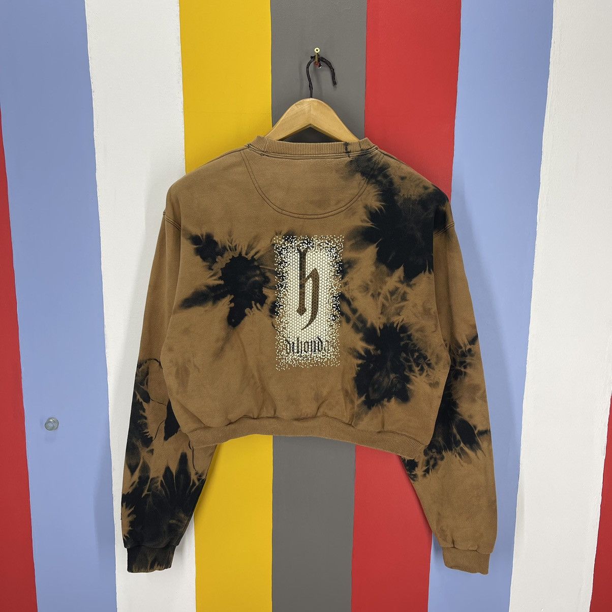 Japanese Brand DJ HONDA Crop Sweatshirt Acid Wash #1269/AR Size M / US 6-8 / IT 42-44 - 1 Thumbnail