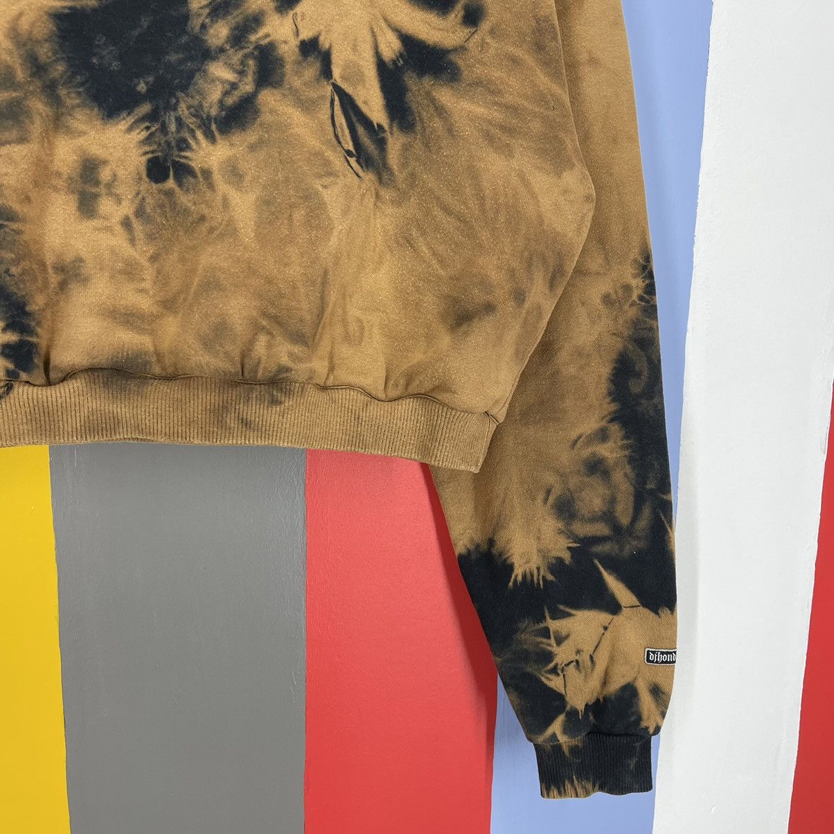 Japanese Brand DJ HONDA Crop Sweatshirt Acid Wash #1269/AR Size M / US 6-8 / IT 42-44 - 7 Thumbnail