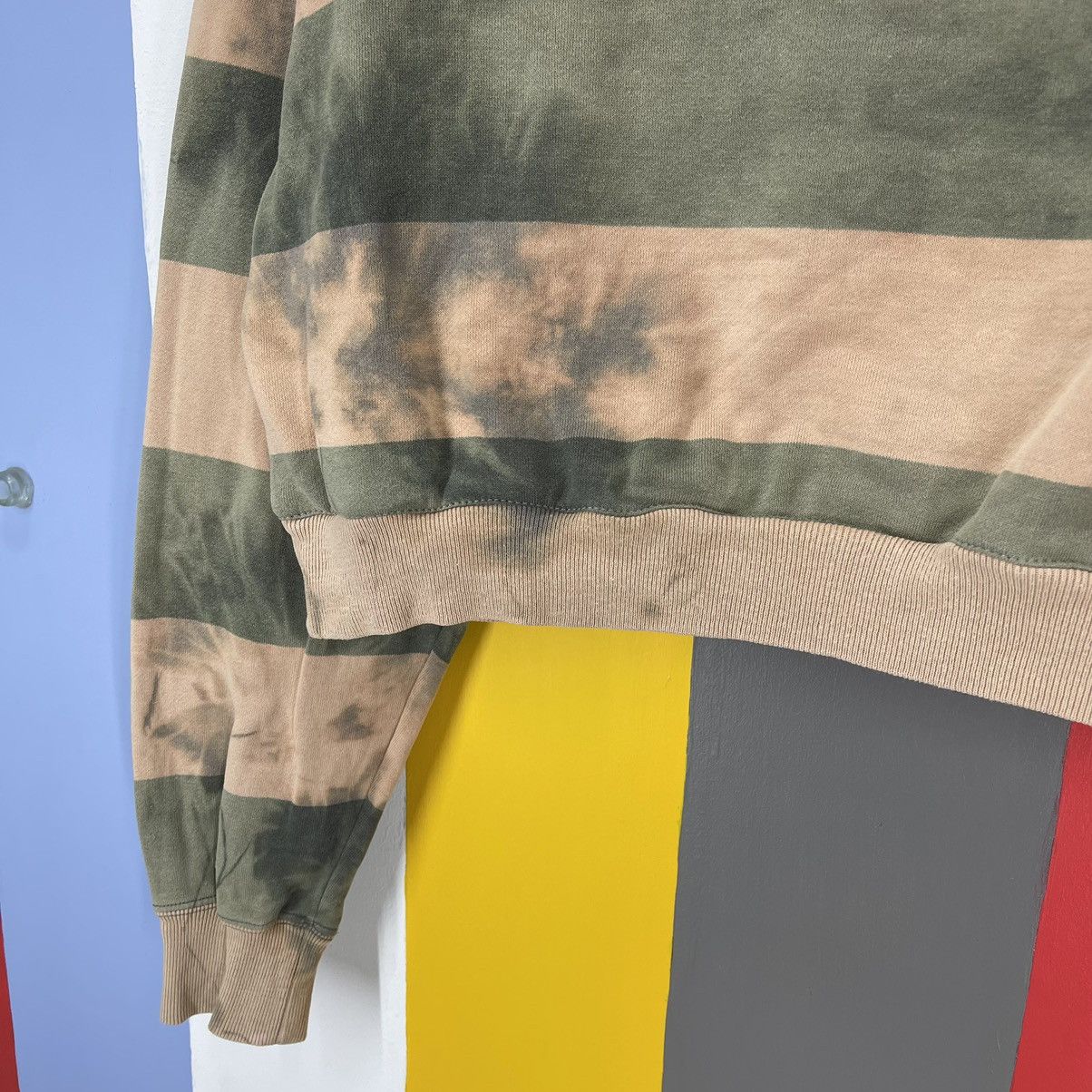 Beams Japan BEAMS Custom Crop Stripe Sweatshirt Acid Wash #1270/AR Size M / US 6-8 / IT 42-44 - 3 Thumbnail