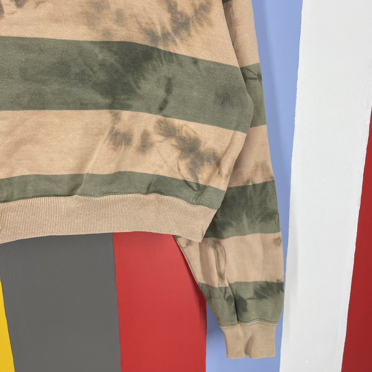 Beams Japan BEAMS Custom Crop Stripe Sweatshirt Acid Wash #1270/AR Size M / US 6-8 / IT 42-44 - 4 Thumbnail