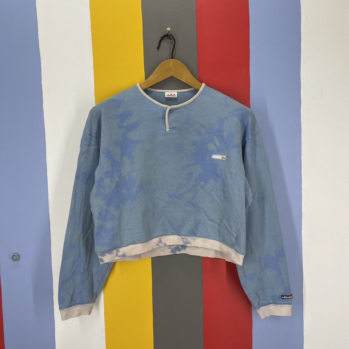 Ellesse ELLESSE Custom Crop Sweatshirt Acid Wash #1271/AR Size S / US 4 / IT 40 - 1 Thumbnail