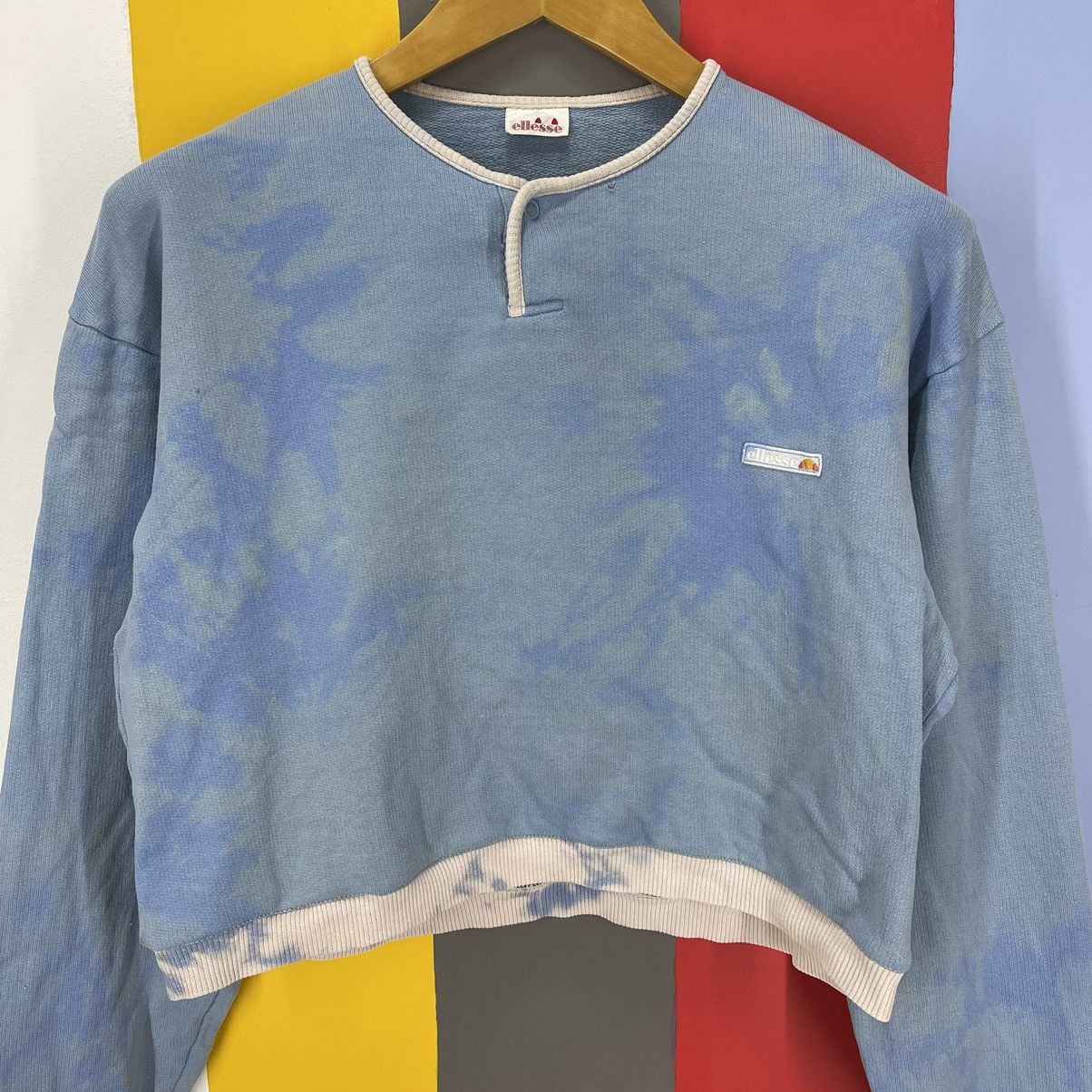 Ellesse ELLESSE Custom Crop Sweatshirt Acid Wash #1271/AR Size S / US 4 / IT 40 - 2 Thumbnail
