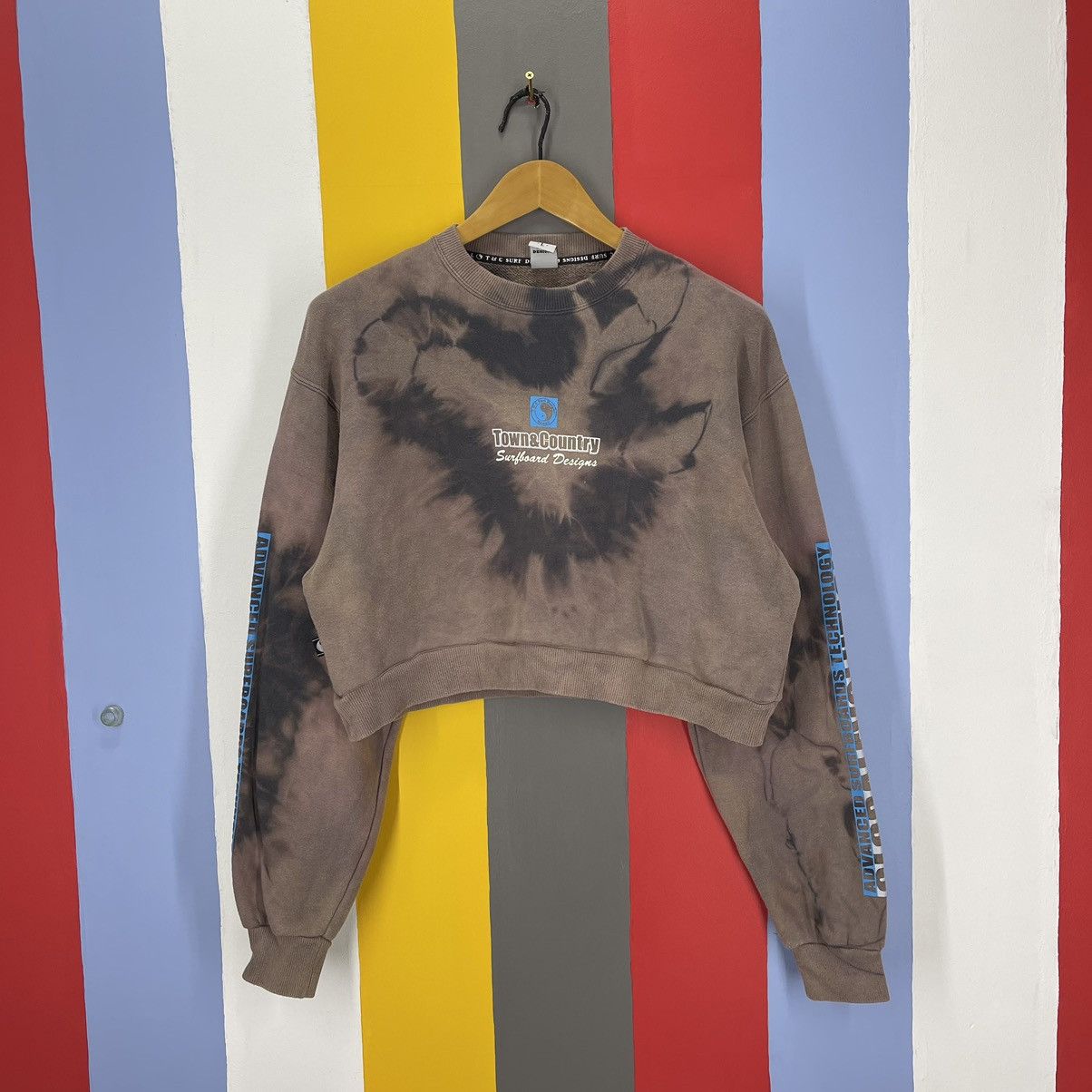 Other T & C SURF DESIGNS Custom Crop Sweatshirt Acid Wash #1273/AR Size M / US 6-8 / IT 42-44 - 3 Thumbnail