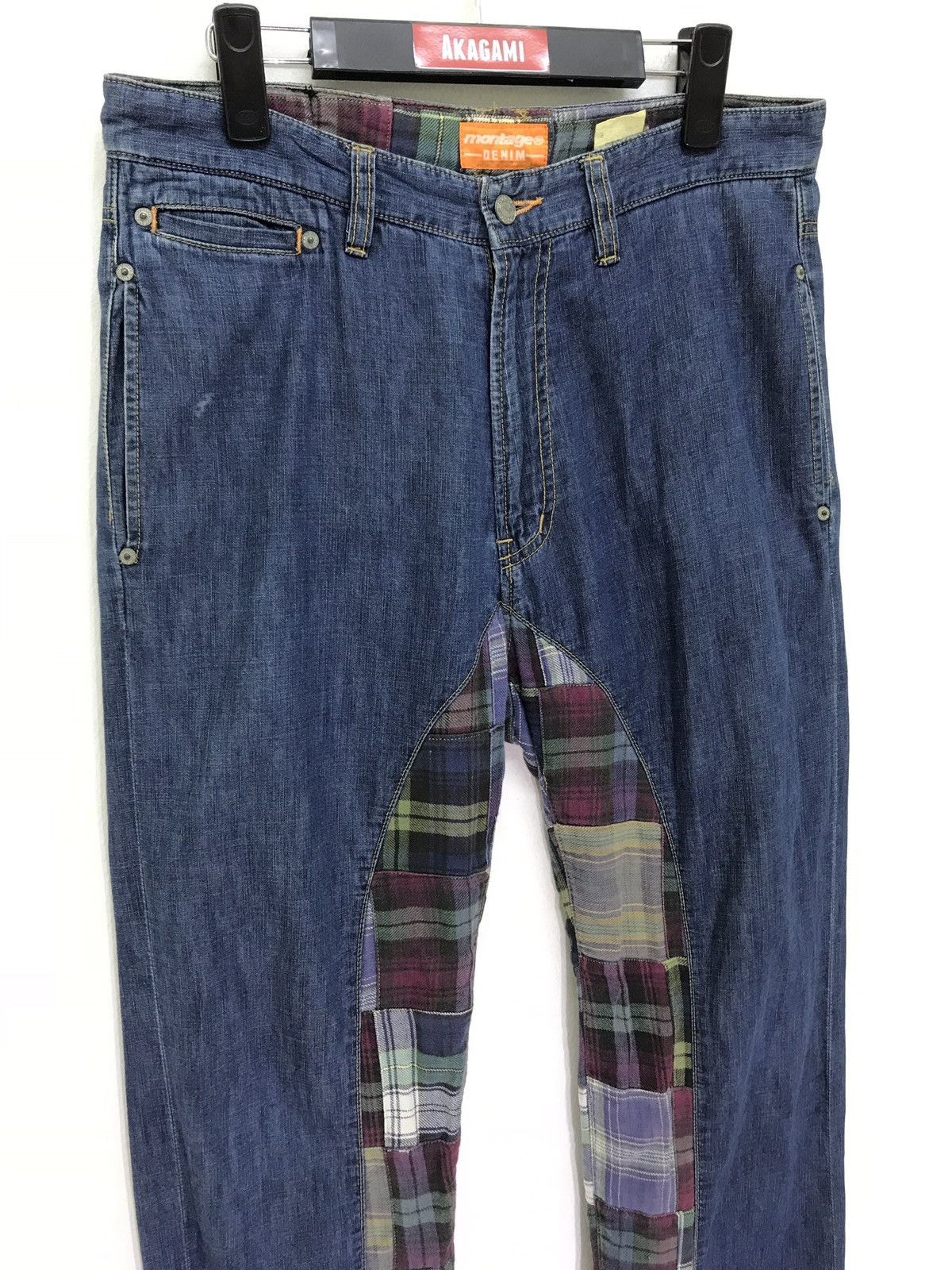 Japanese Brand Japan Brand Montage Thin Denim Pant Patchwork Regular Size US 32 / EU 48 - 3 Thumbnail