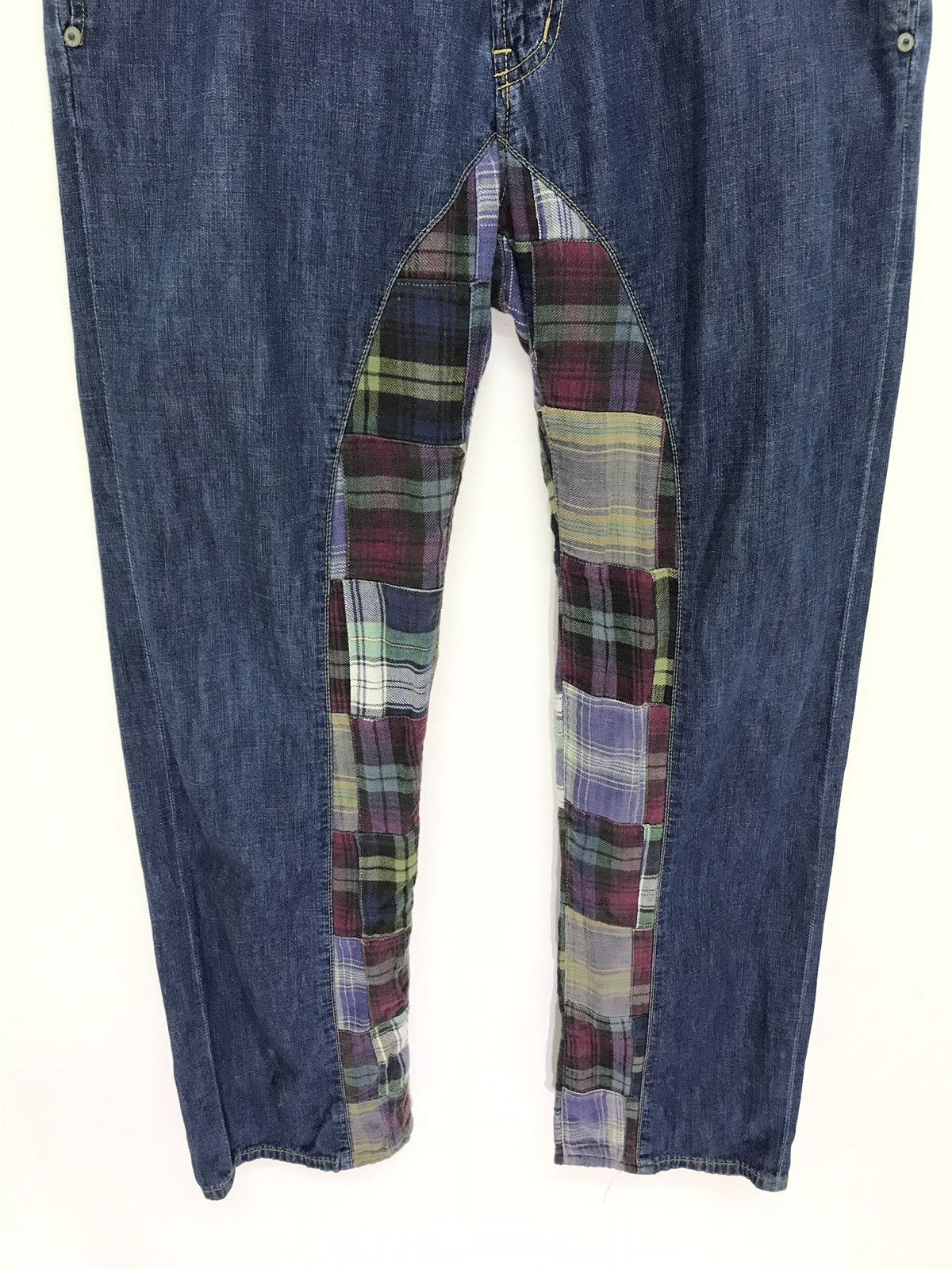 Japanese Brand Japan Brand Montage Thin Denim Pant Patchwork Regular Size US 32 / EU 48 - 2 Thumbnail