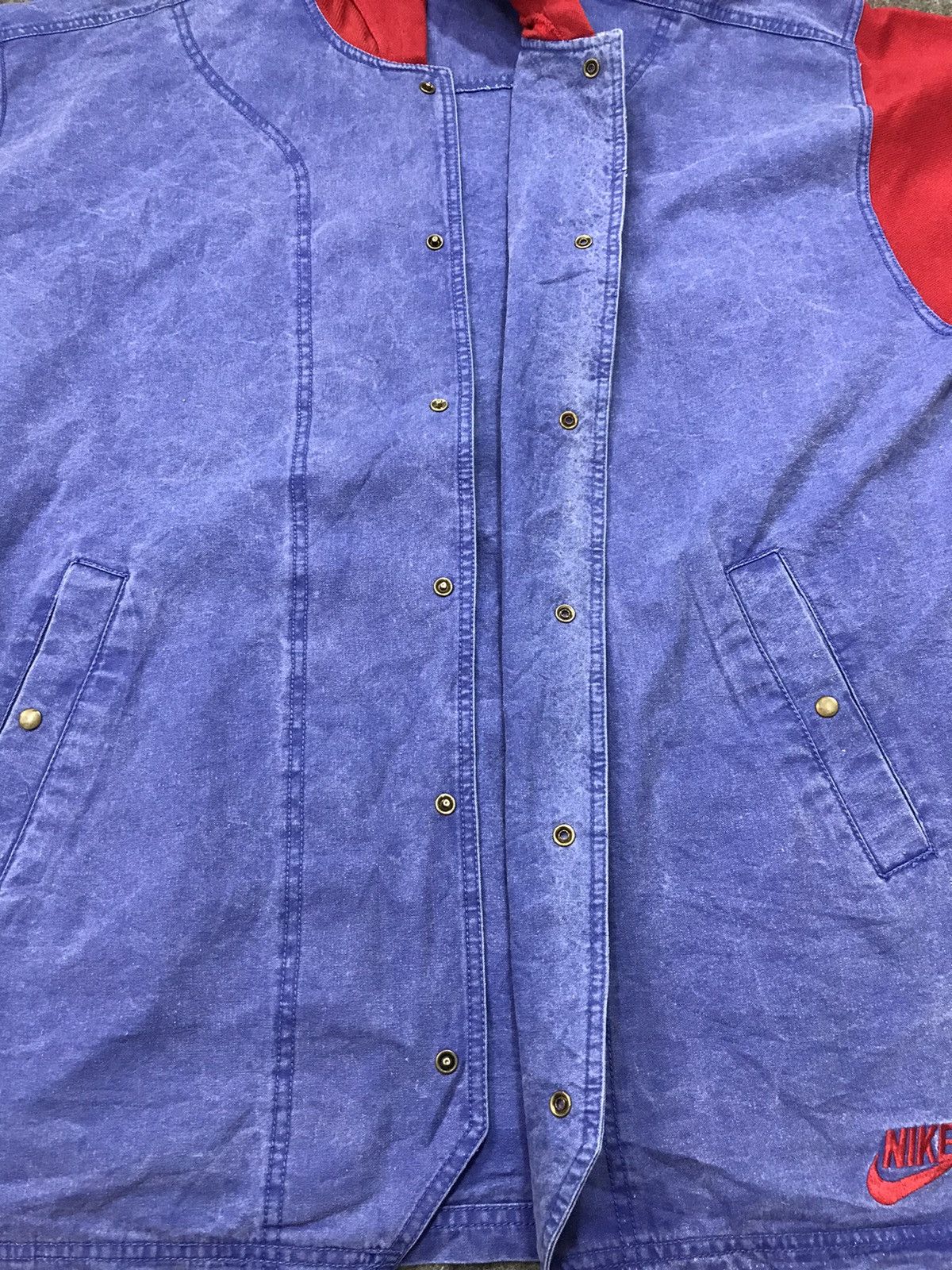 Nike × Vintage RARE Nike Parka Hoodies Jacket Mix Denim Jeans Size US XL / EU 56 / 4 - 3 Thumbnail