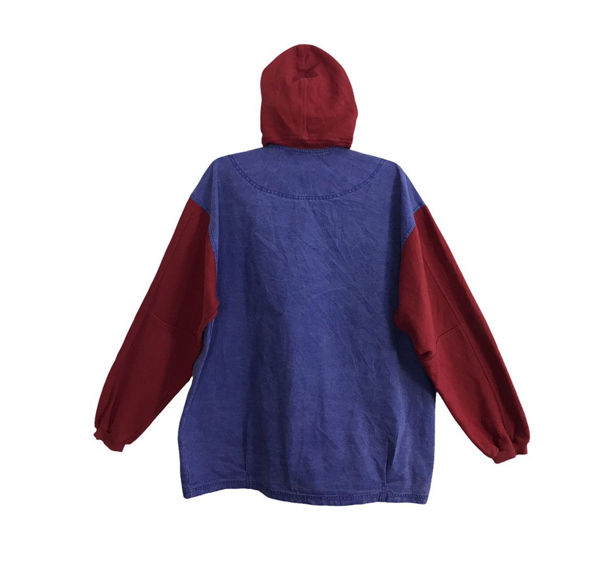 Nike × Vintage RARE Nike Parka Hoodies Jacket Mix Denim Jeans Size US XL / EU 56 / 4 - 5 Thumbnail