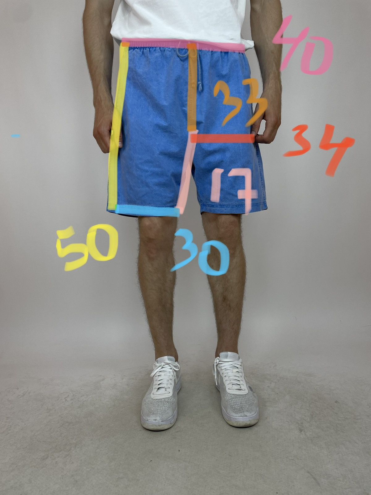 Vintage Vintage Damigo Shorts washed blue effect Mens size XL Size US 34 / EU 50 - 8 Thumbnail