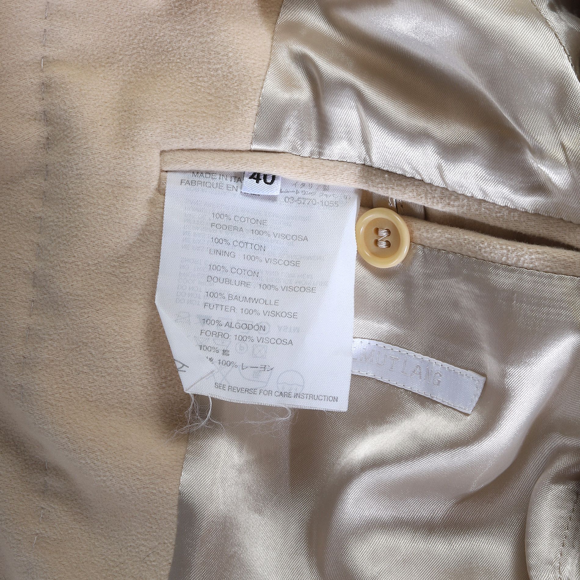 Helmut Lang 2000s Archival Moleskin Coat Size S / US 4 / IT 40 - 4 Thumbnail