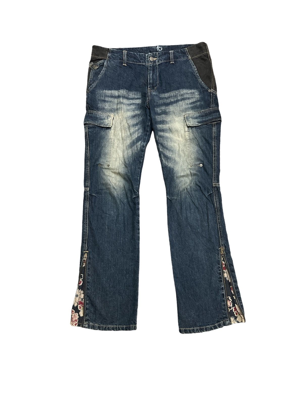 PPFM Cargo PPFM Double Tone Colour Denim Pants Size US 34 / EU 50 - 2 Thumbnail