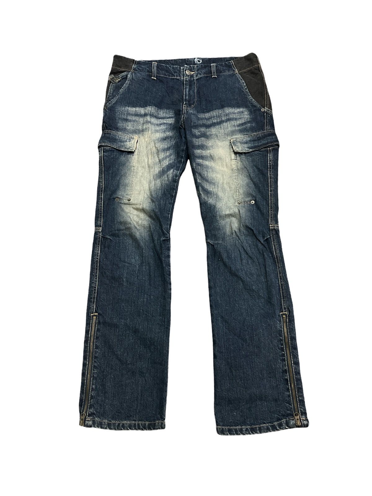 Cargo PPFM Double Tone Colour Denim Pants