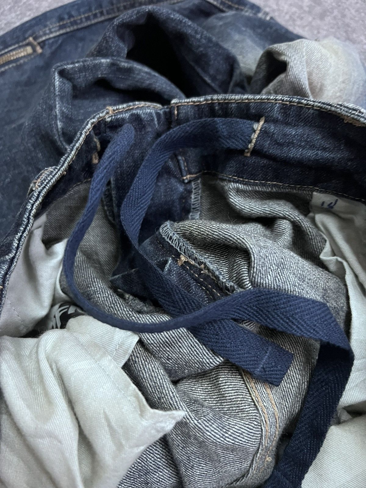 PPFM Cargo PPFM Double Tone Colour Denim Pants Size US 34 / EU 50 - 13 Thumbnail