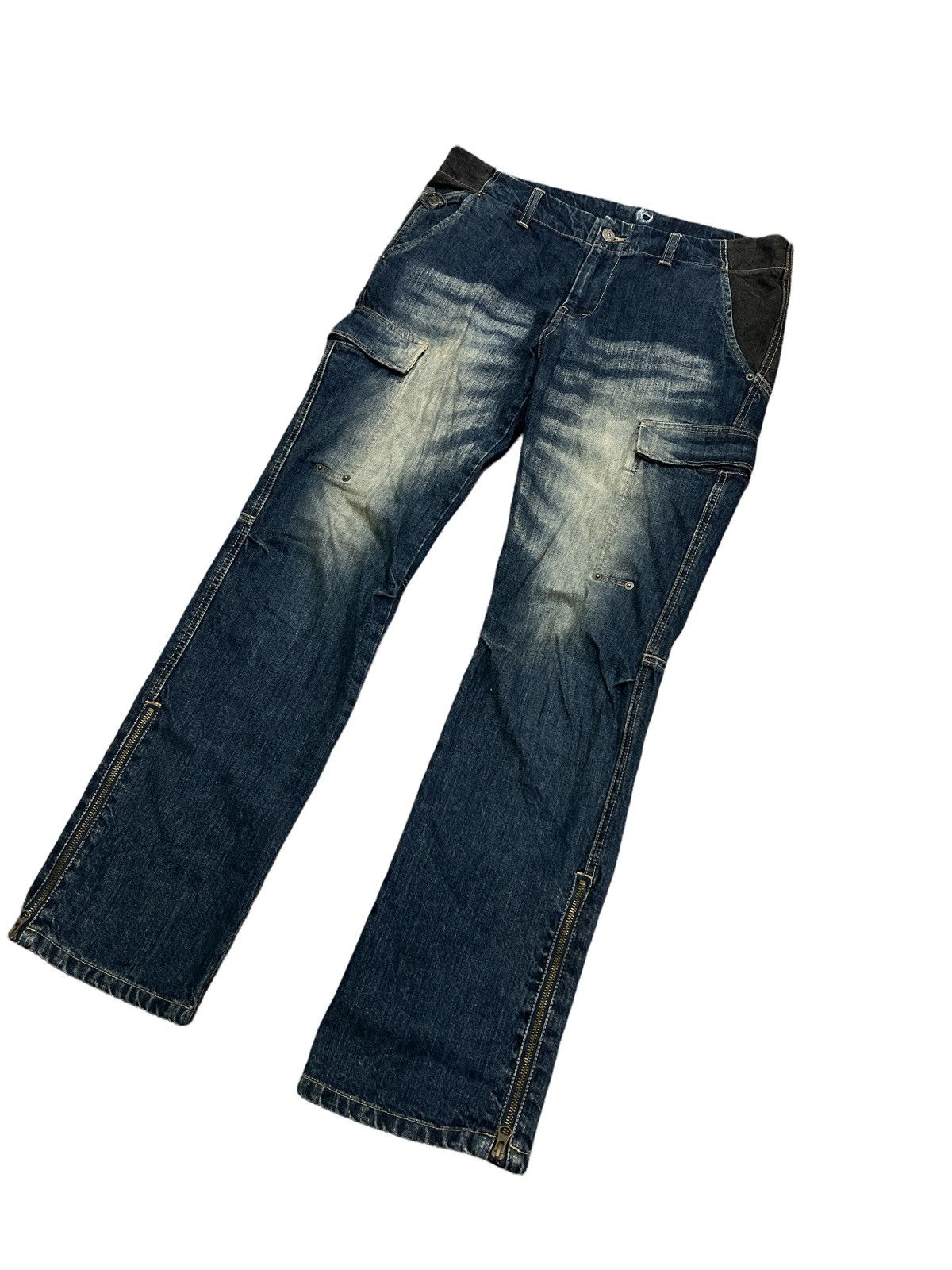 PPFM Cargo PPFM Double Tone Colour Denim Pants Size US 34 / EU 50 - 5 Thumbnail