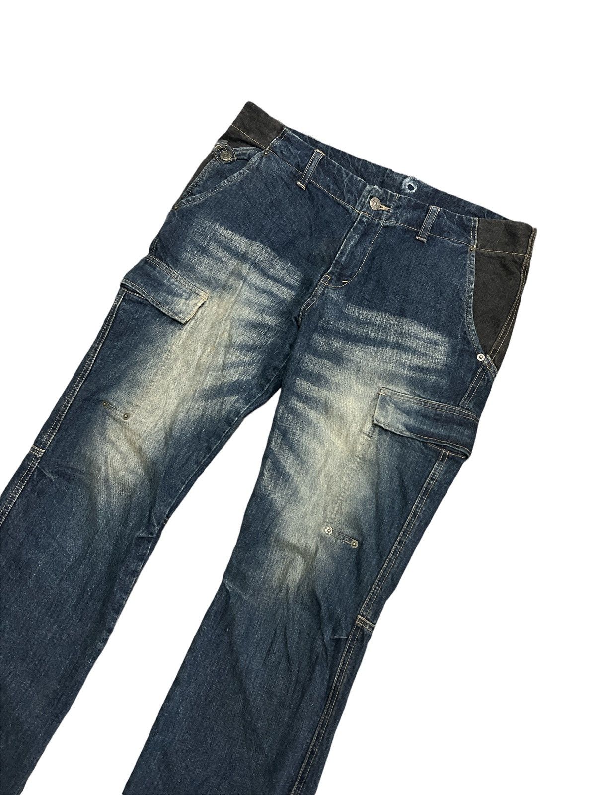 PPFM Cargo PPFM Double Tone Colour Denim Pants Size US 34 / EU 50 - 4 Thumbnail