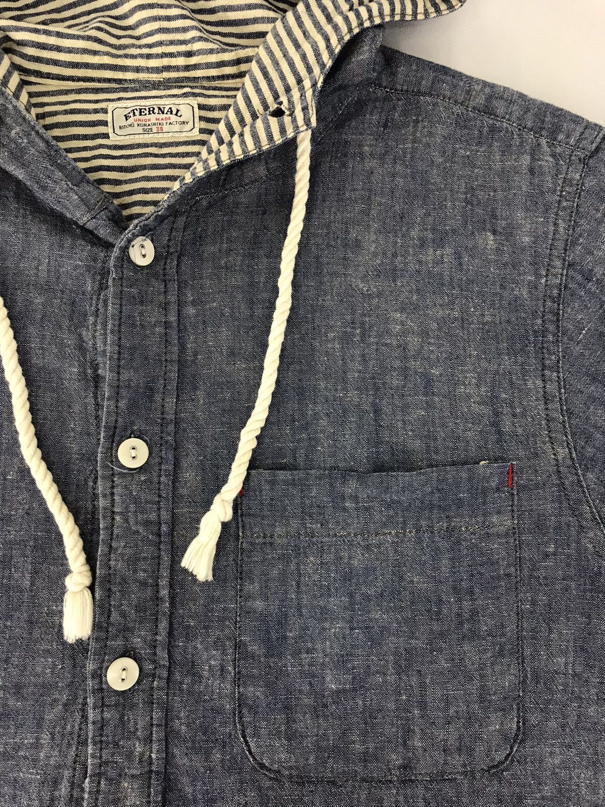Eternal Vintage Eternal Union Made Denim Button Down Shirt Hoodies Size US S / EU 44-46 / 1 - 2 Thumbnail