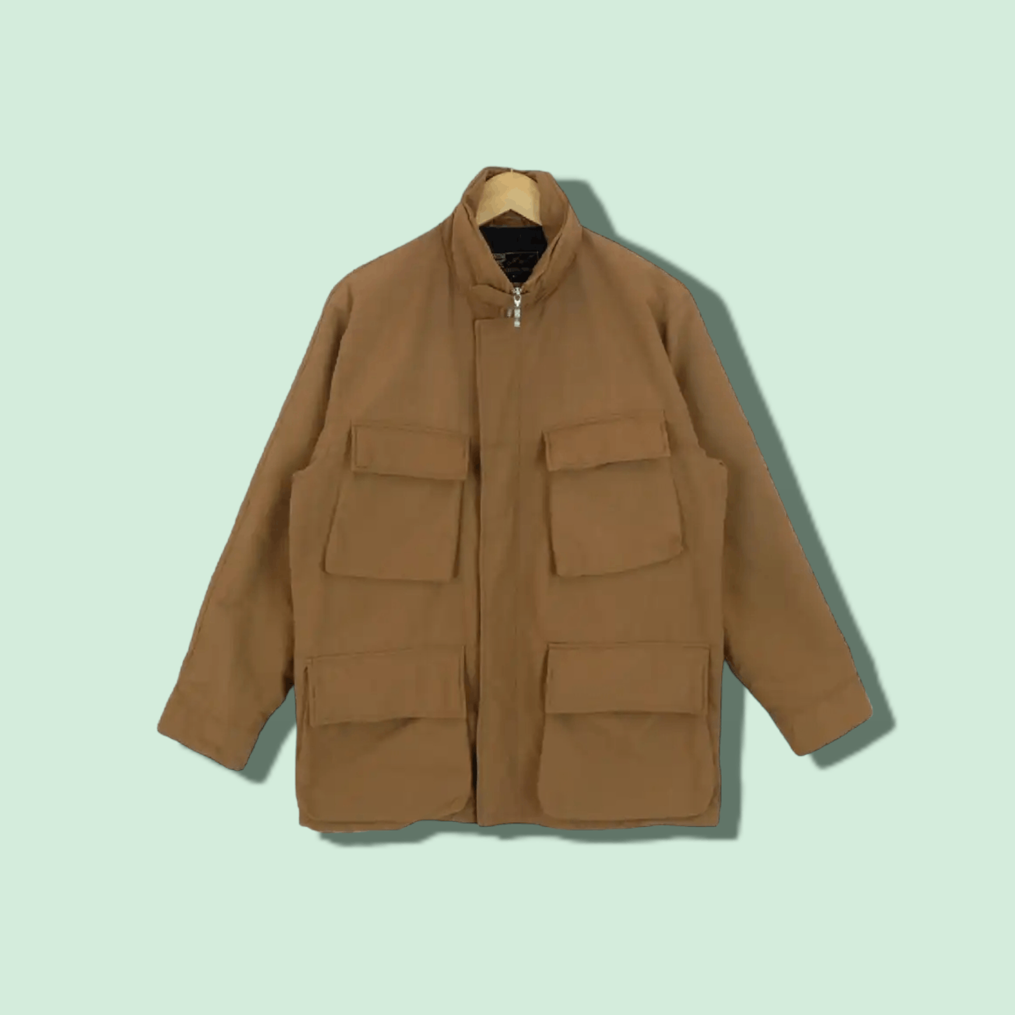 image of MCM Multipocket Parka Jacket in Brown, Men's (Size Medium)