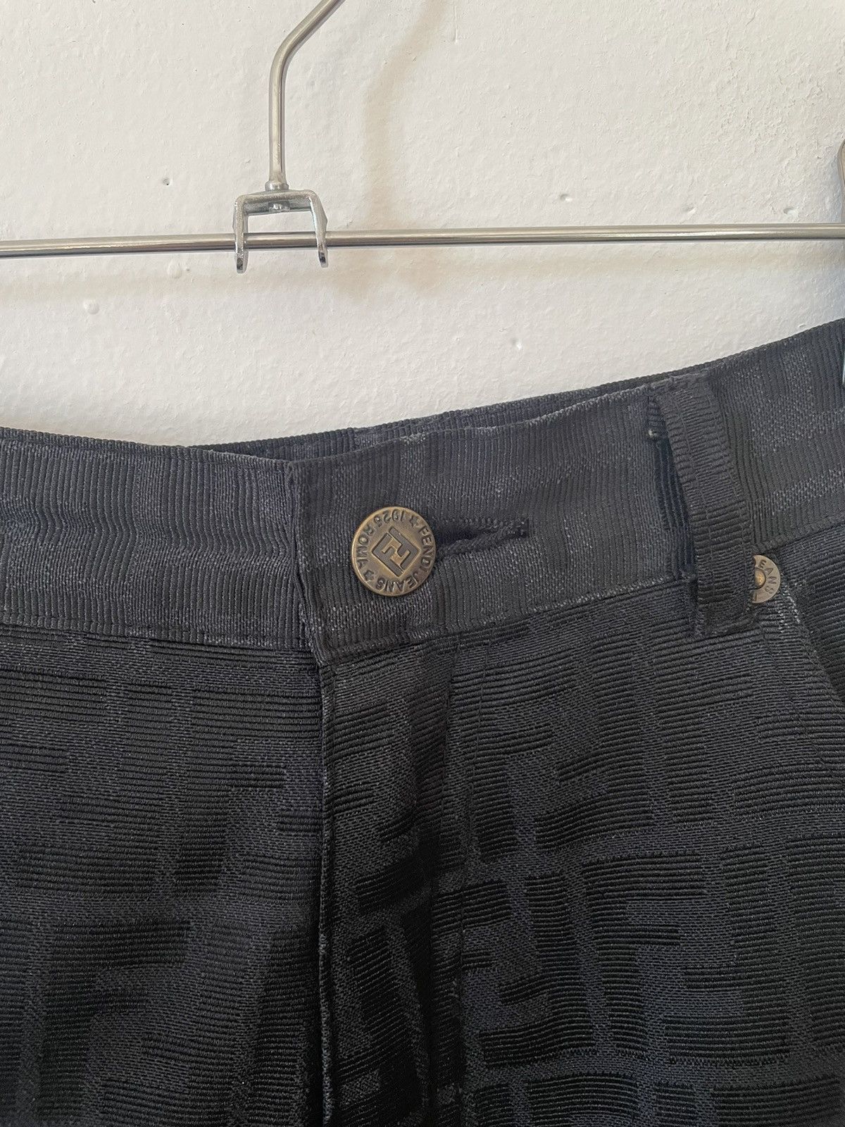 Fendi × Vintage Vintage Fendi Zucca Monogram Denim Jeans Size 24" / US 00 / IT 34 - 4 Thumbnail