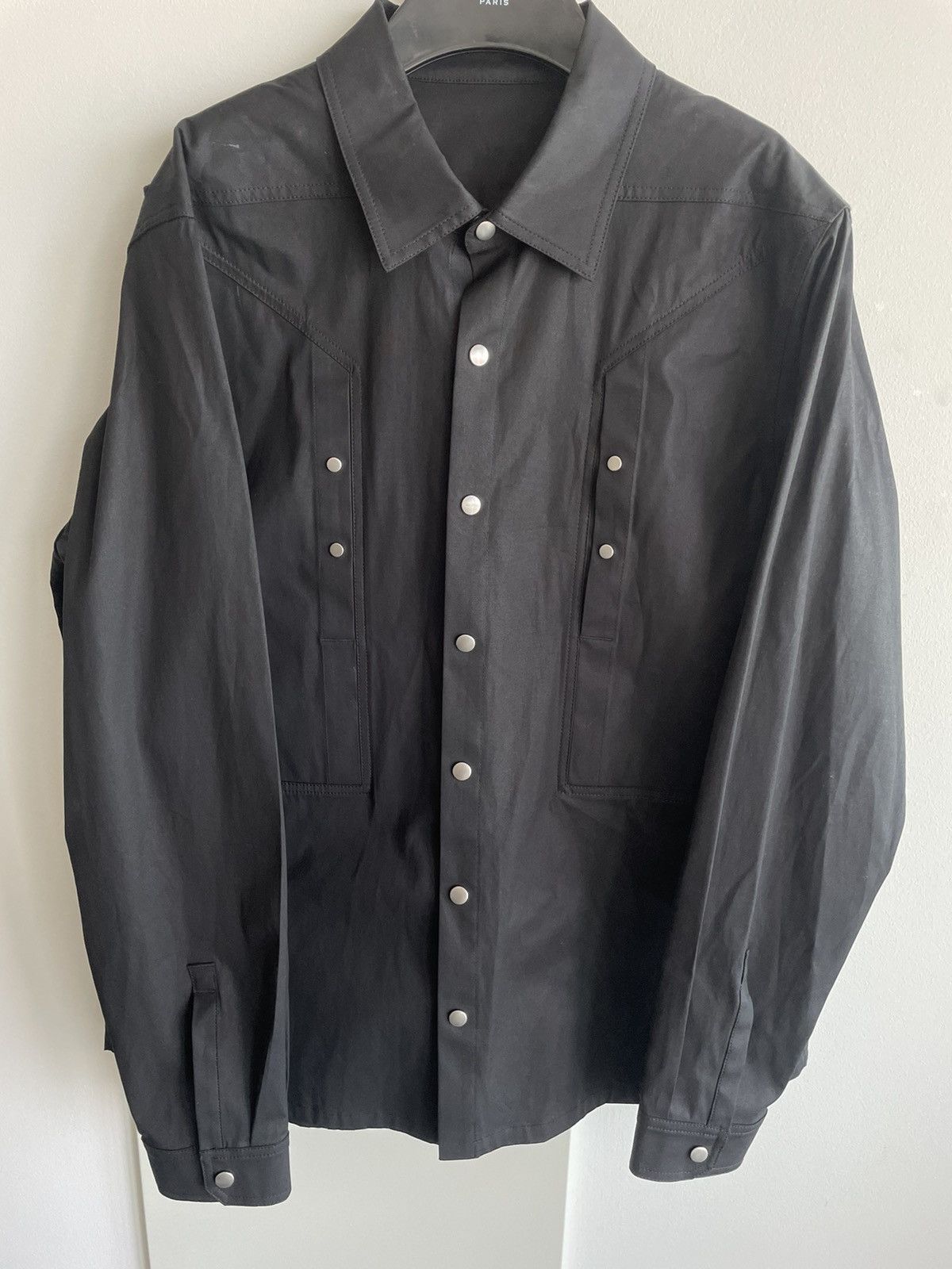 image of Rick Owens Runway Limited Edition Iconic Jacket Shirt in Black, Men's (Size XL)