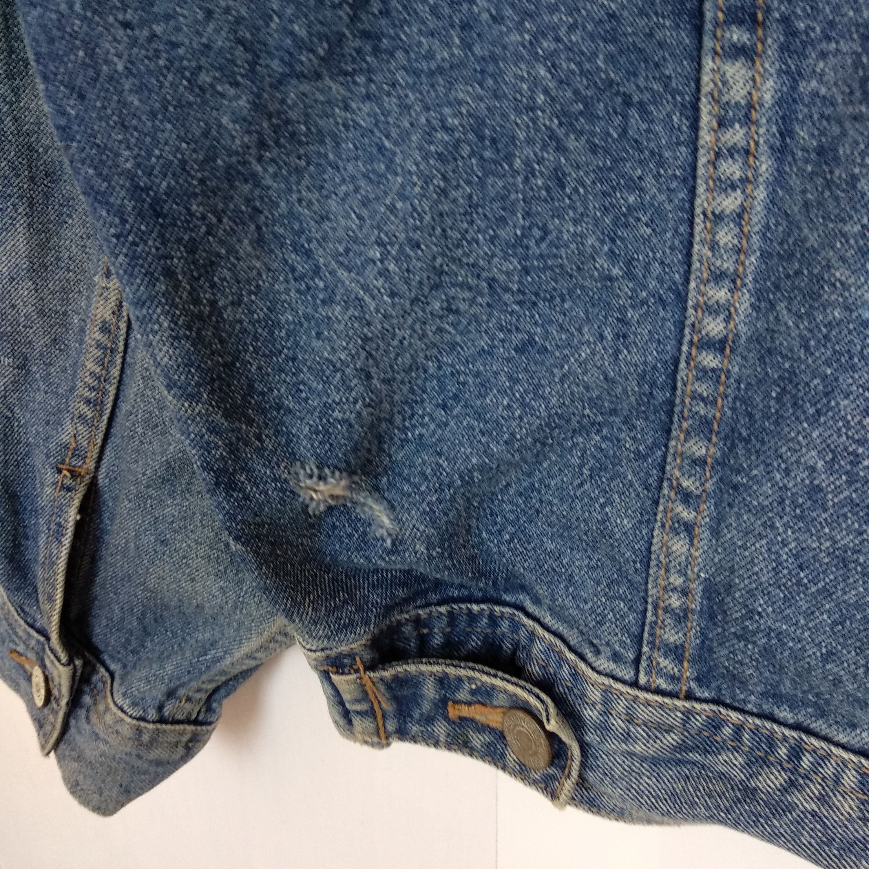Japanese Brand Vintage 80's HOUSTON Japan Denim Jeans Punk Jacket Size US L / EU 52-54 / 3 - 13 Thumbnail