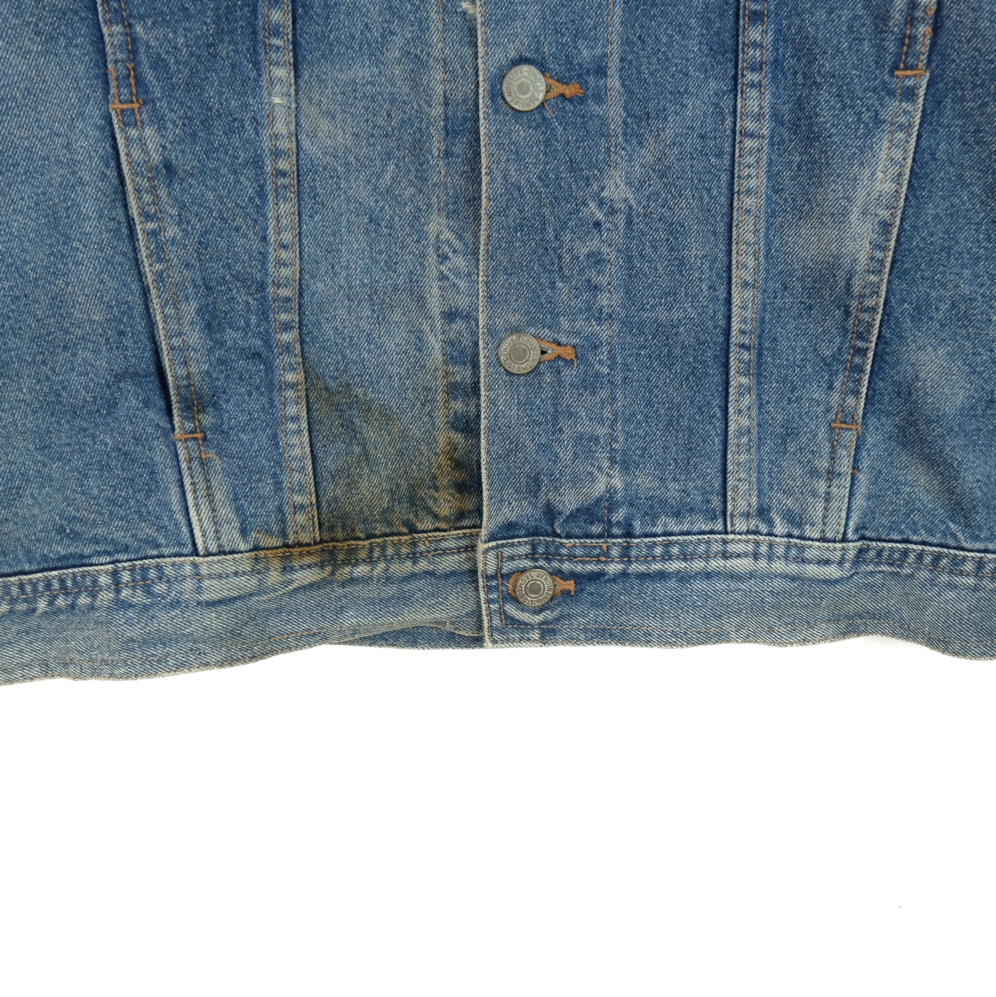 Japanese Brand Vintage 80's HOUSTON Japan Denim Jeans Punk Jacket Size US L / EU 52-54 / 3 - 12 Thumbnail