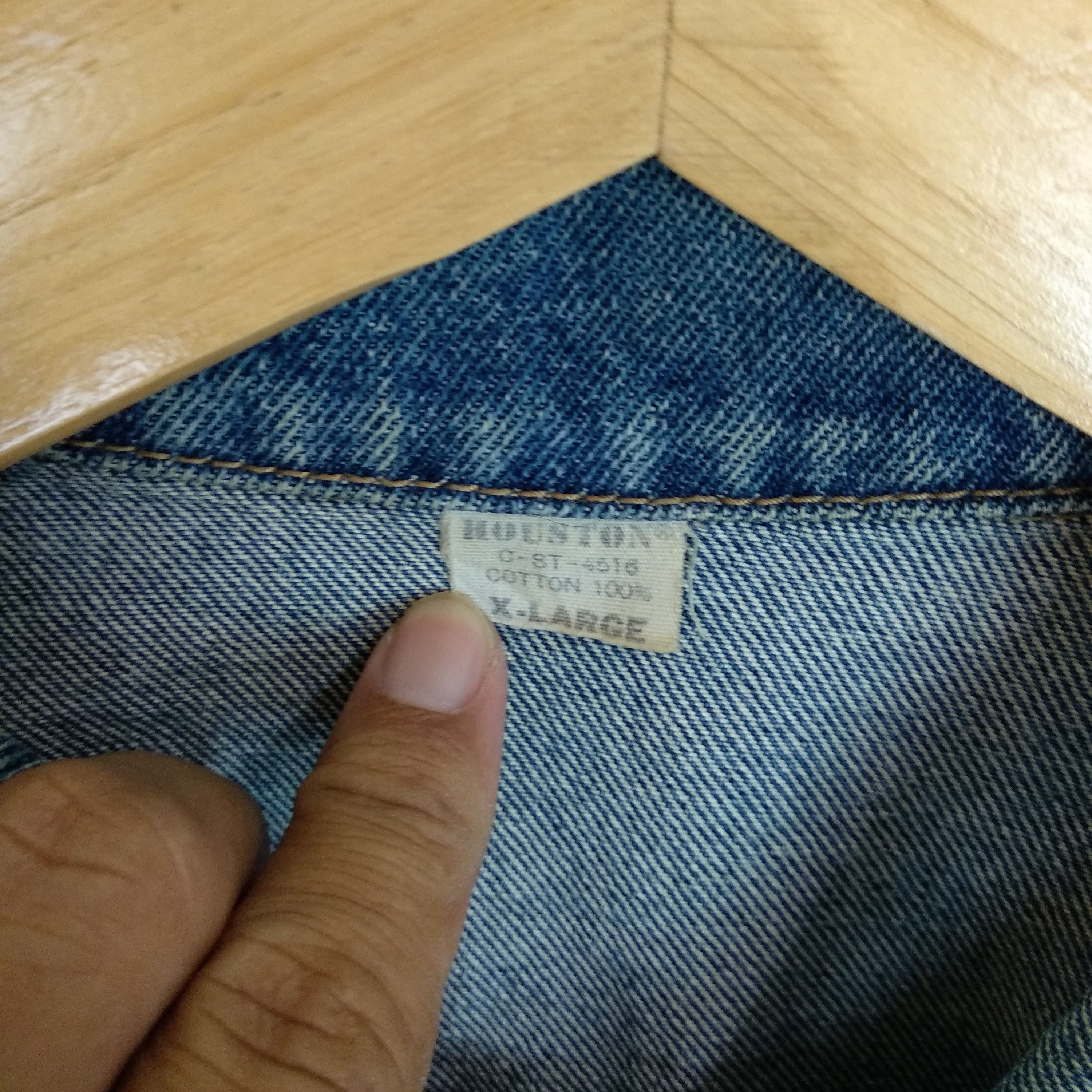 Japanese Brand Vintage 80's HOUSTON Japan Denim Jeans Punk Jacket Size US L / EU 52-54 / 3 - 14 Thumbnail