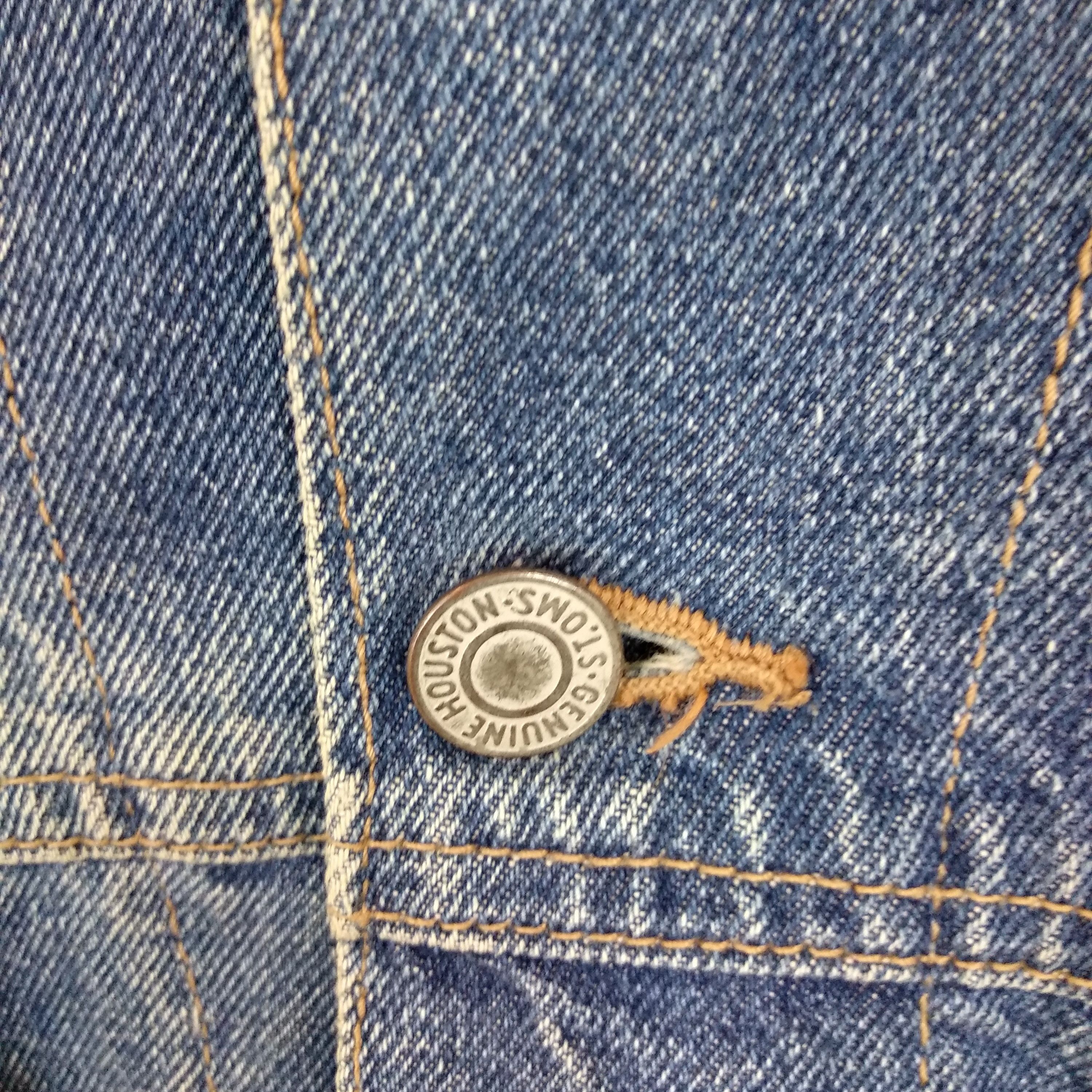 Japanese Brand Vintage 80's HOUSTON Japan Denim Jeans Punk Jacket Size US L / EU 52-54 / 3 - 11 Thumbnail