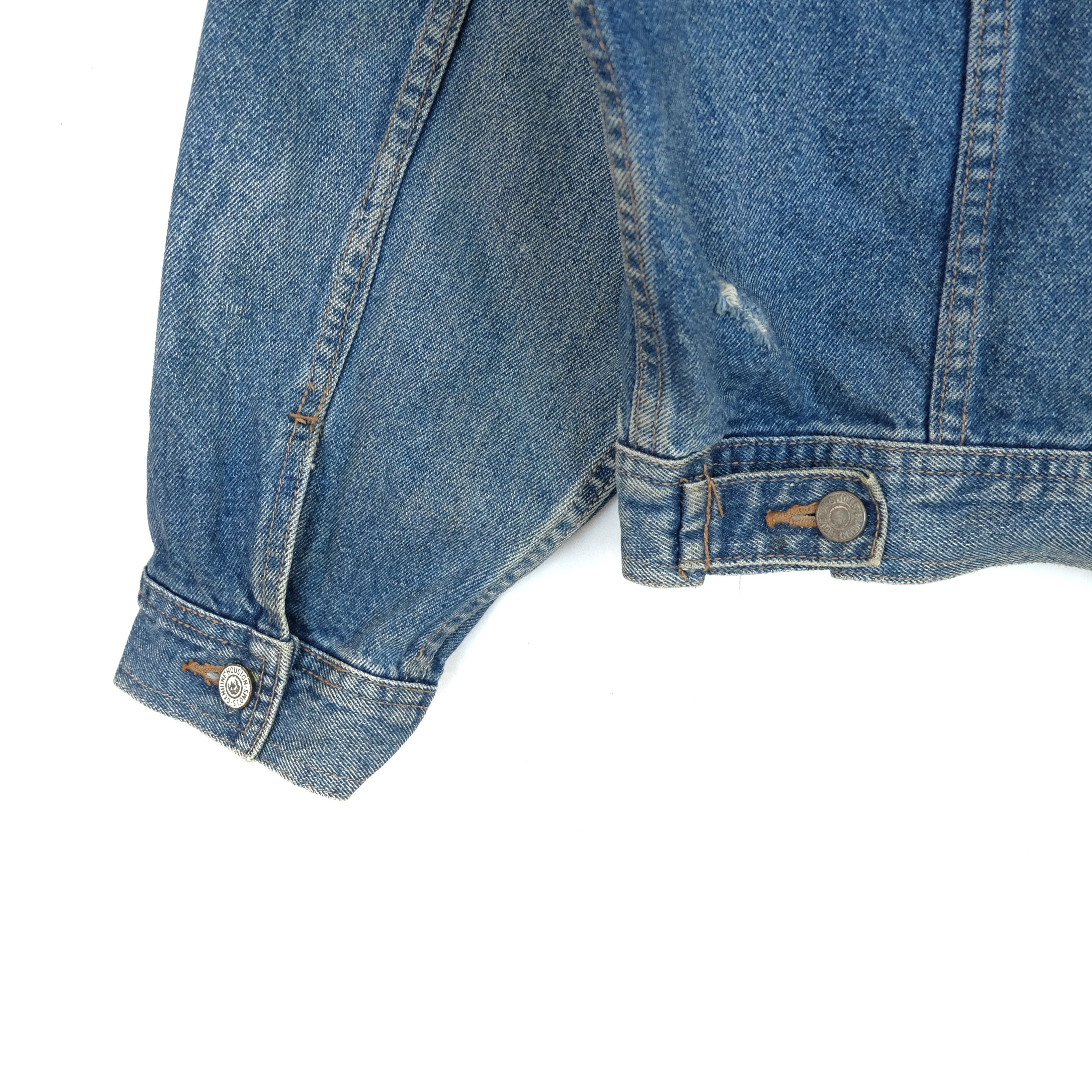 Japanese Brand Vintage 80's HOUSTON Japan Denim Jeans Punk Jacket Size US L / EU 52-54 / 3 - 9 Thumbnail