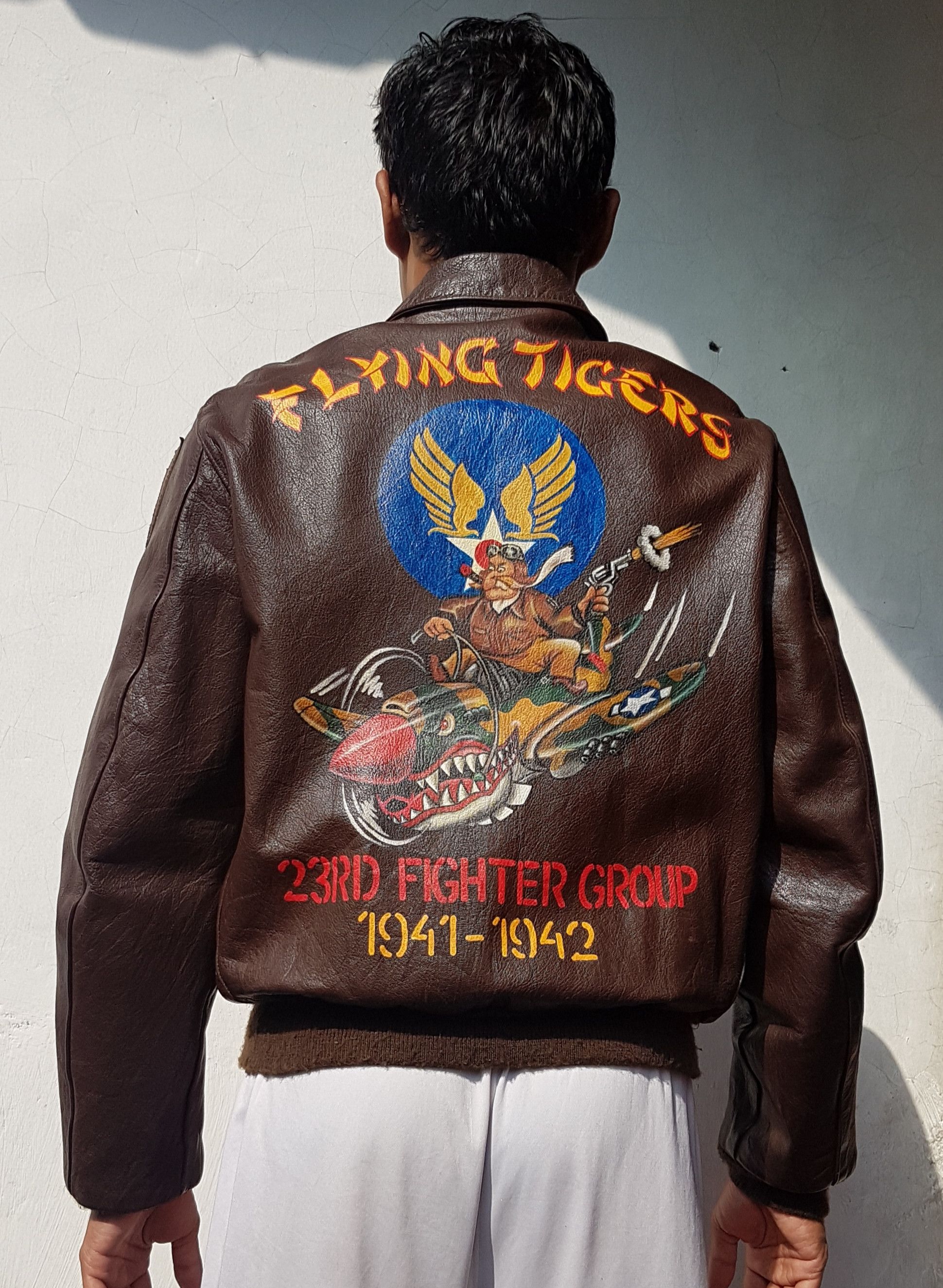 Schott Vintage Schott A2 Handpainted Flying Tigers Jacket
