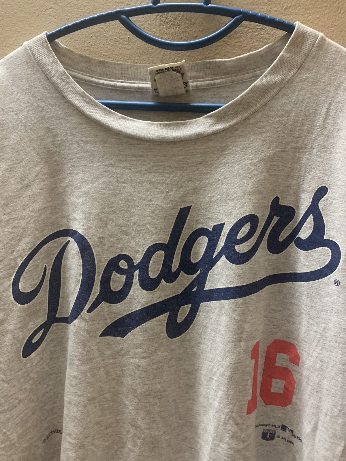 MLB Vintage LA Dodgers Nomo 16 Tee Shirt Size US XL / EU 56 / 4 - 4 Thumbnail