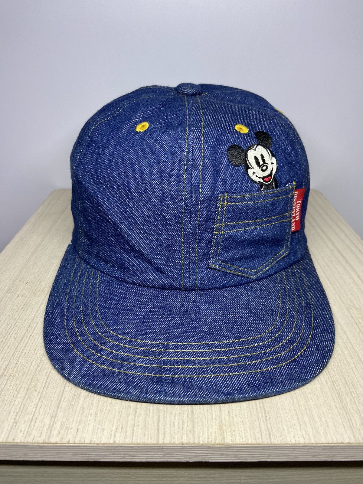 Disney MICKEY MOUSE DENIM SNAPBACK HAT (FREE 57CM) Size ONE SIZE - 1 Thumbnail