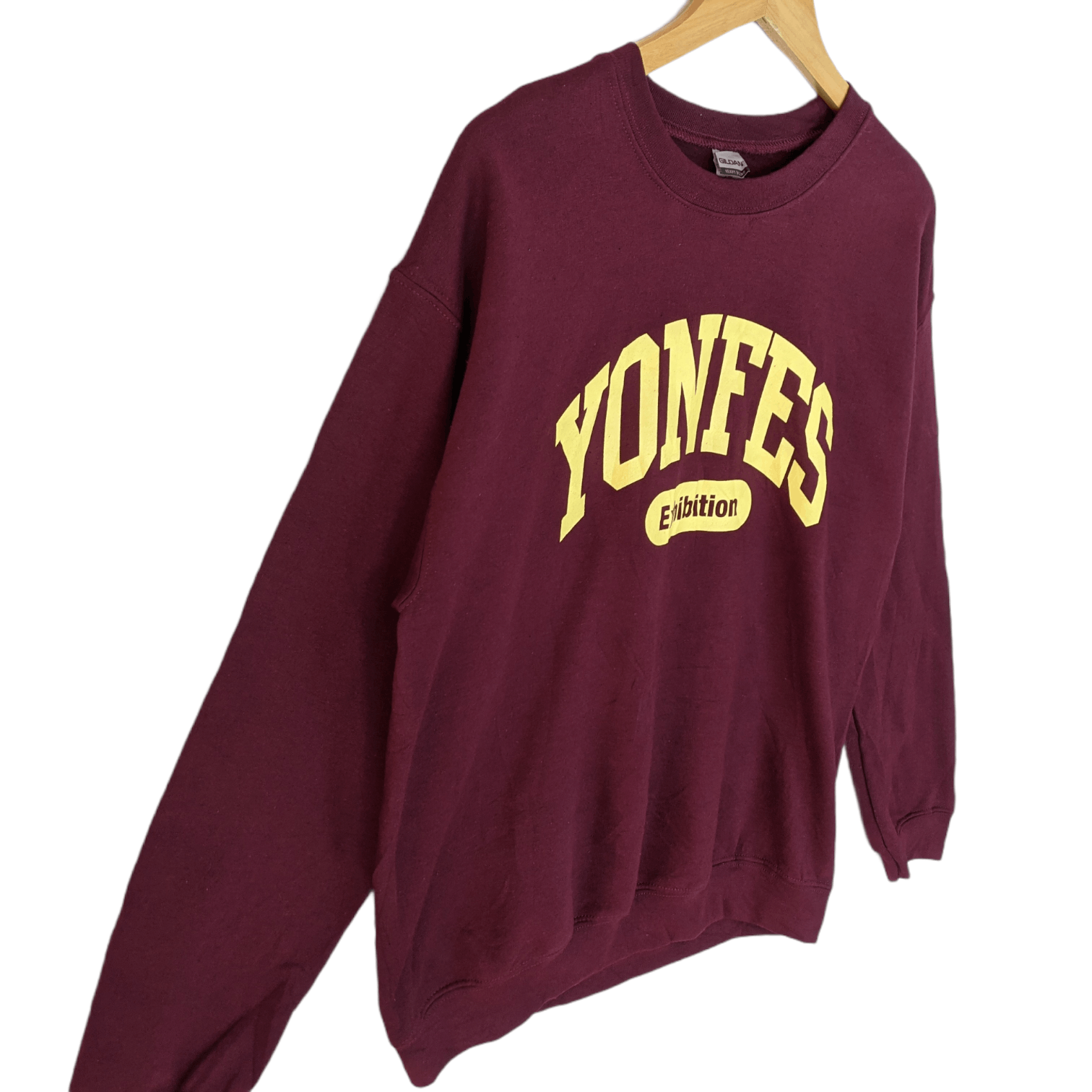 Gildan YOUFES EXHIBITION Big Logo Spell Out Jumper Sweatshirt Size US M / EU 48-50 / 2 - 3 Thumbnail