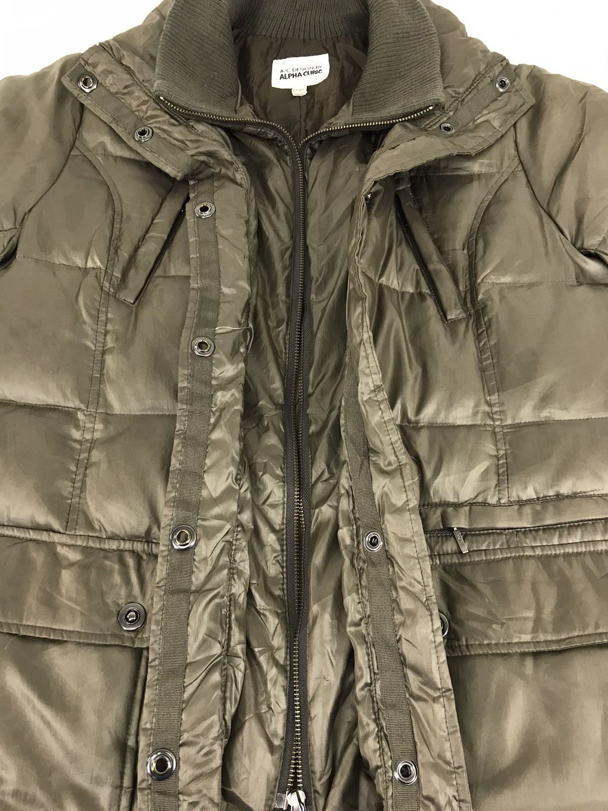 Alpha Industries × Vintage Vintage A/C Design Alpha Cubic Puffer Quilted Jacket Size US M / EU 48-50 / 2 - 2 Thumbnail