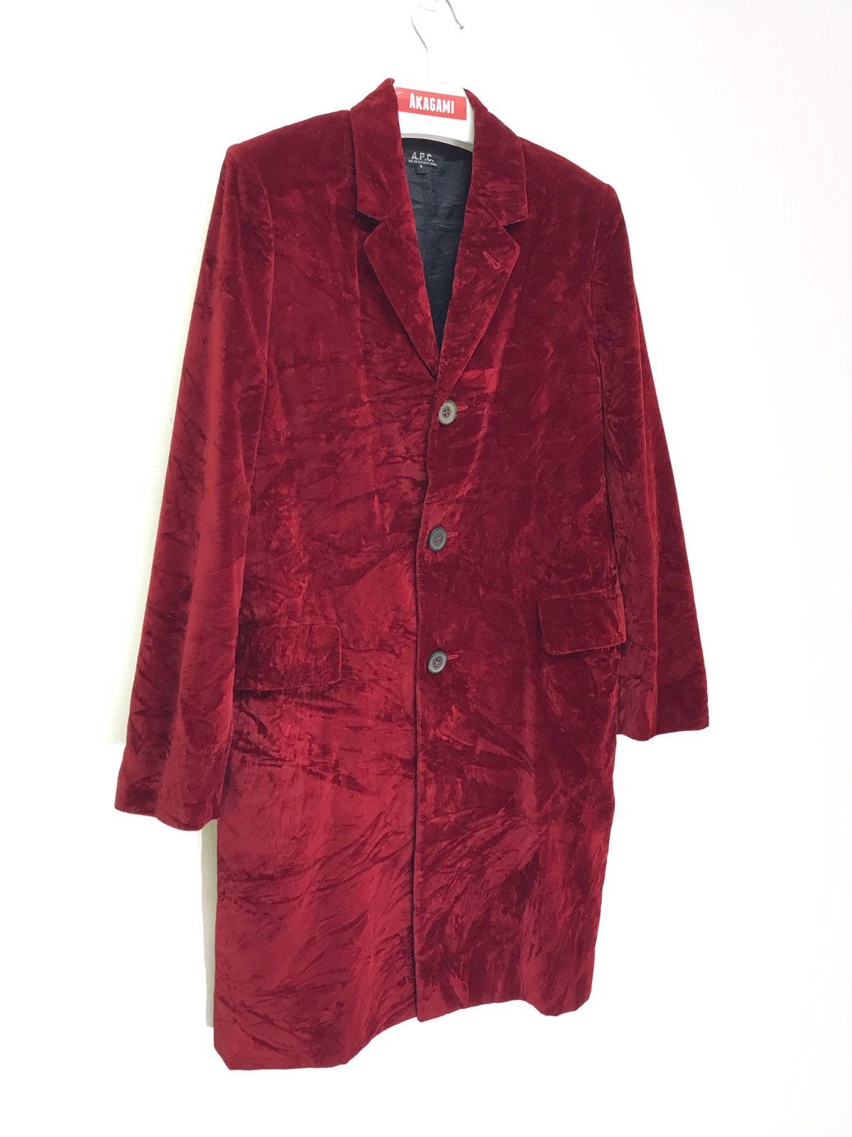 A.P.C. Made in France A.P.C. Red Velvet Over Coat 6🟩4 Size US S / EU 44-46 / 1 - 2 Thumbnail
