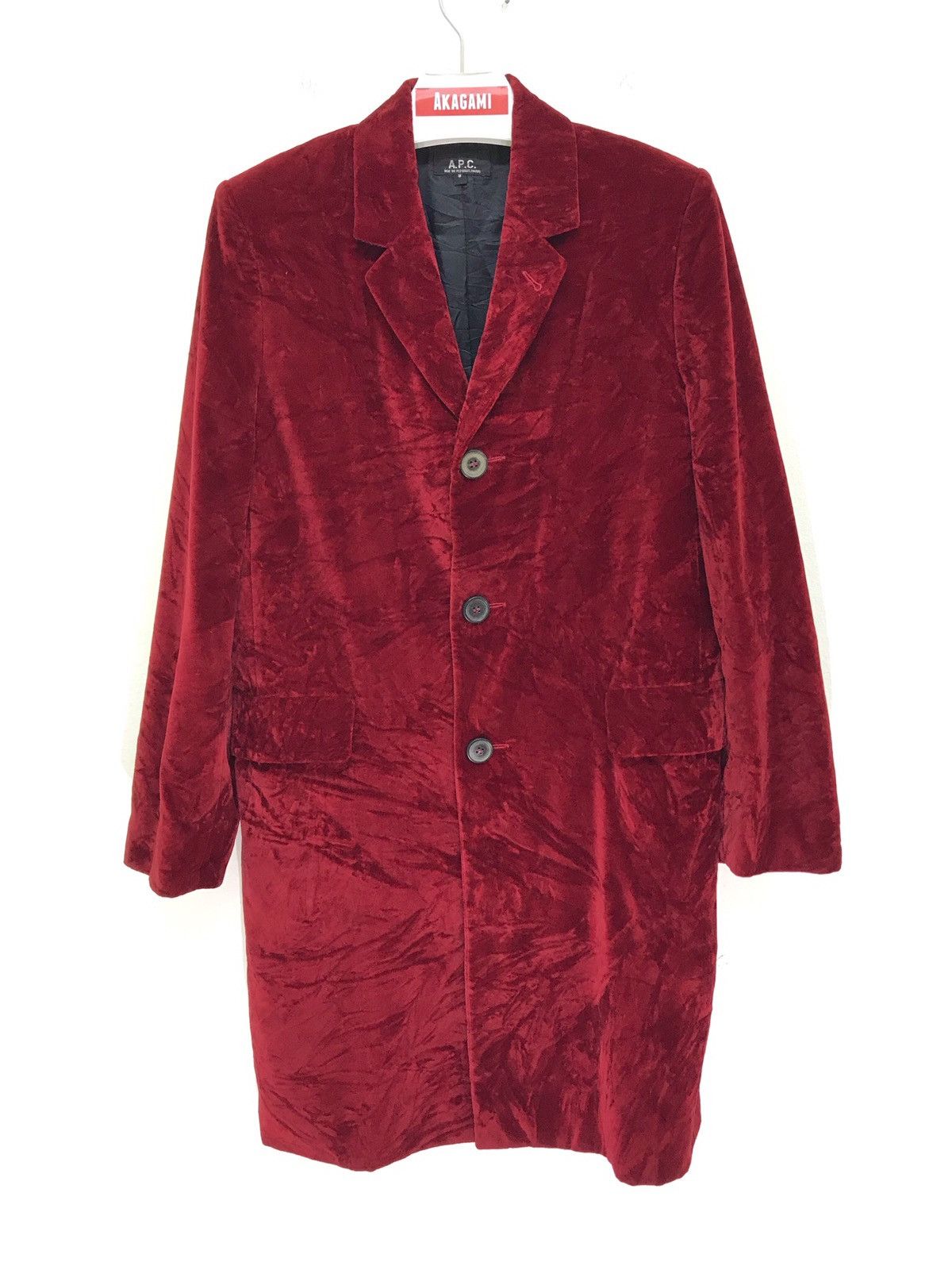 A.P.C. Made in France A.P.C. Red Velvet Over Coat 6🟩4 Size US S / EU 44-46 / 1 - 1 Thumbnail