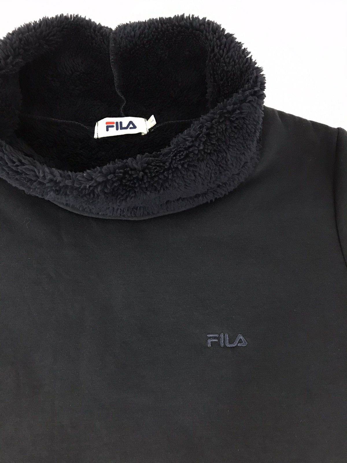 Fila × Vintage Fila Long Sweatshirt Wool Inner Turtle Neck Fashion Size M / US 6-8 / IT 42-44 - 3 Thumbnail