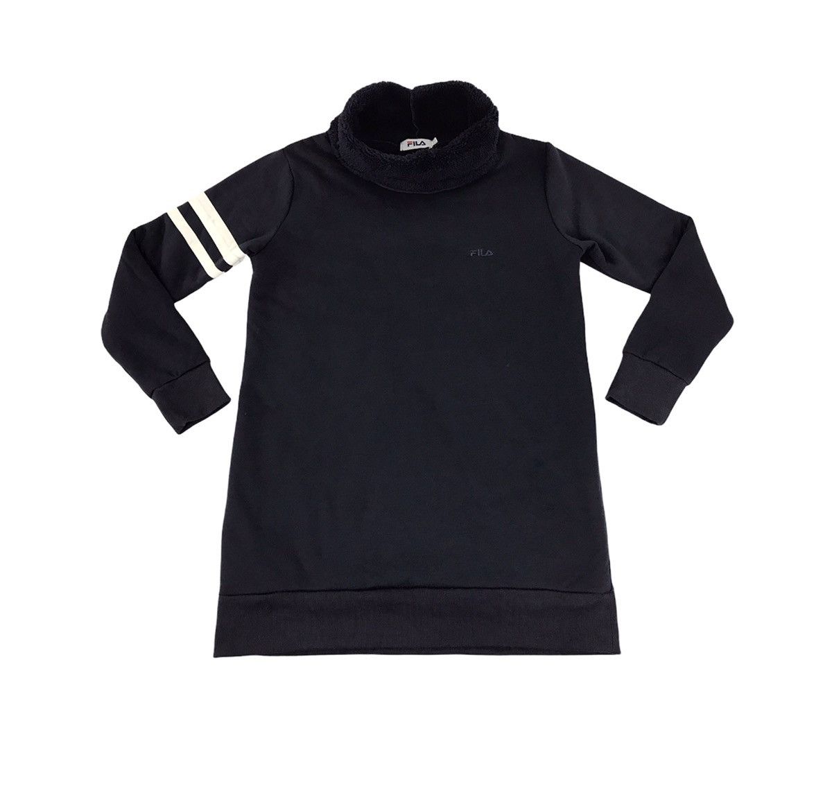 Fila × Vintage Fila Long Sweatshirt Wool Inner Turtle Neck Fashion Size M / US 6-8 / IT 42-44 - 1 Thumbnail