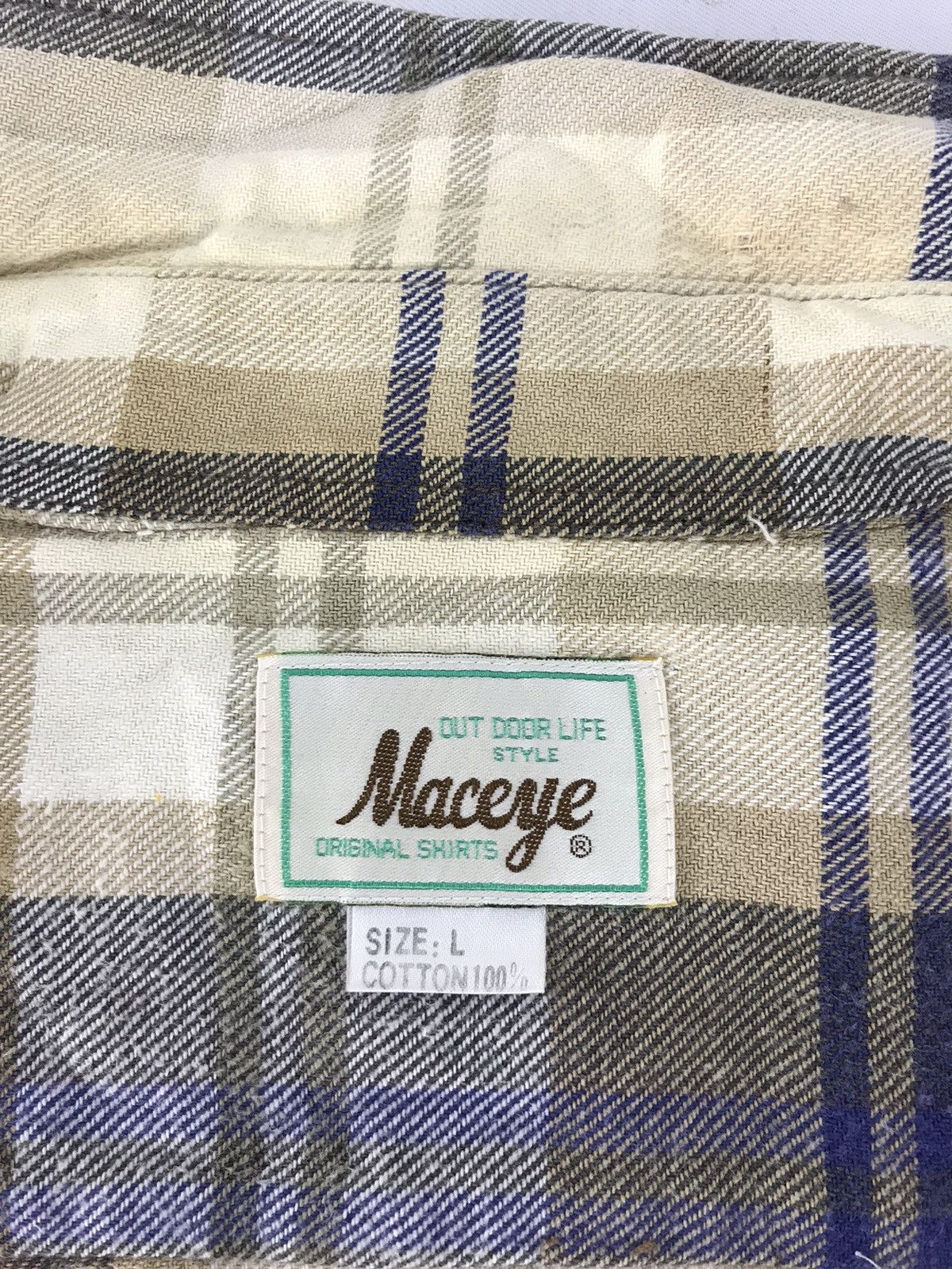 Flannel × Japanese Brand × Vintage Vintage Maceye Plaid Checked Flannel Quilted Button Down Size US XXL / EU 58 / 5 - 4 Thumbnail