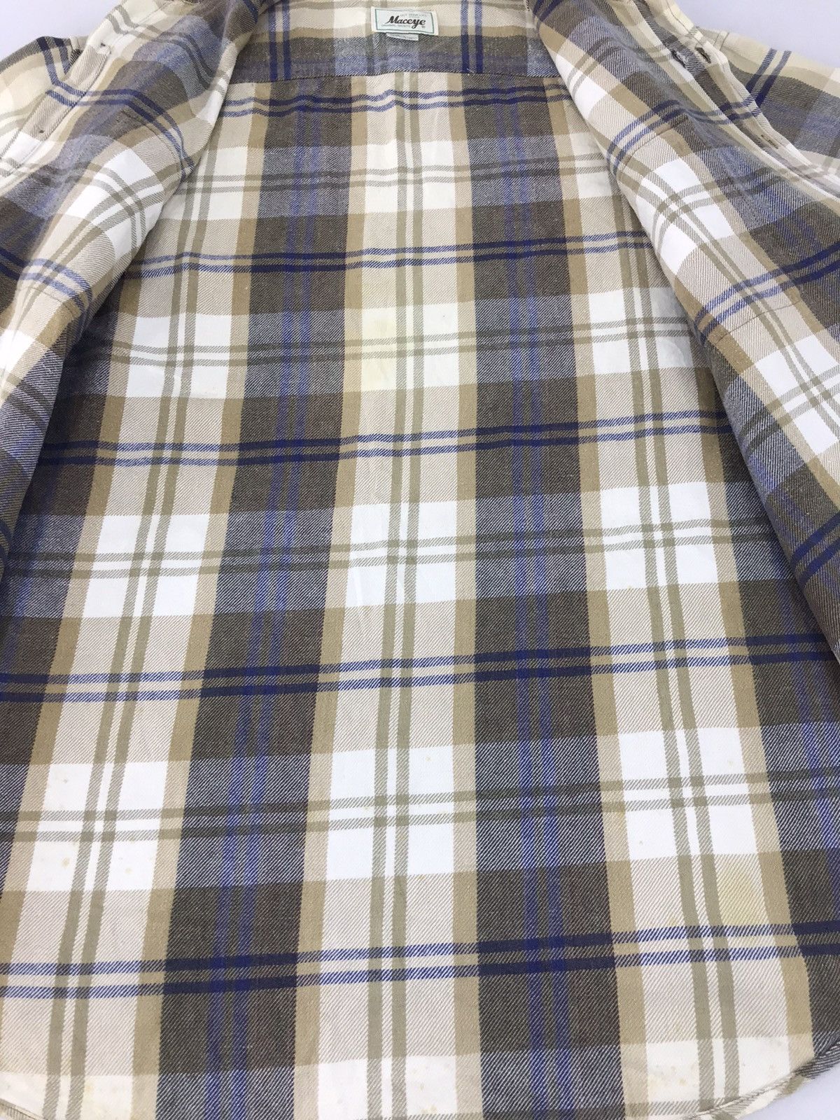Flannel × Japanese Brand × Vintage Vintage Maceye Plaid Checked Flannel Quilted Button Down Size US XXL / EU 58 / 5 - 3 Thumbnail