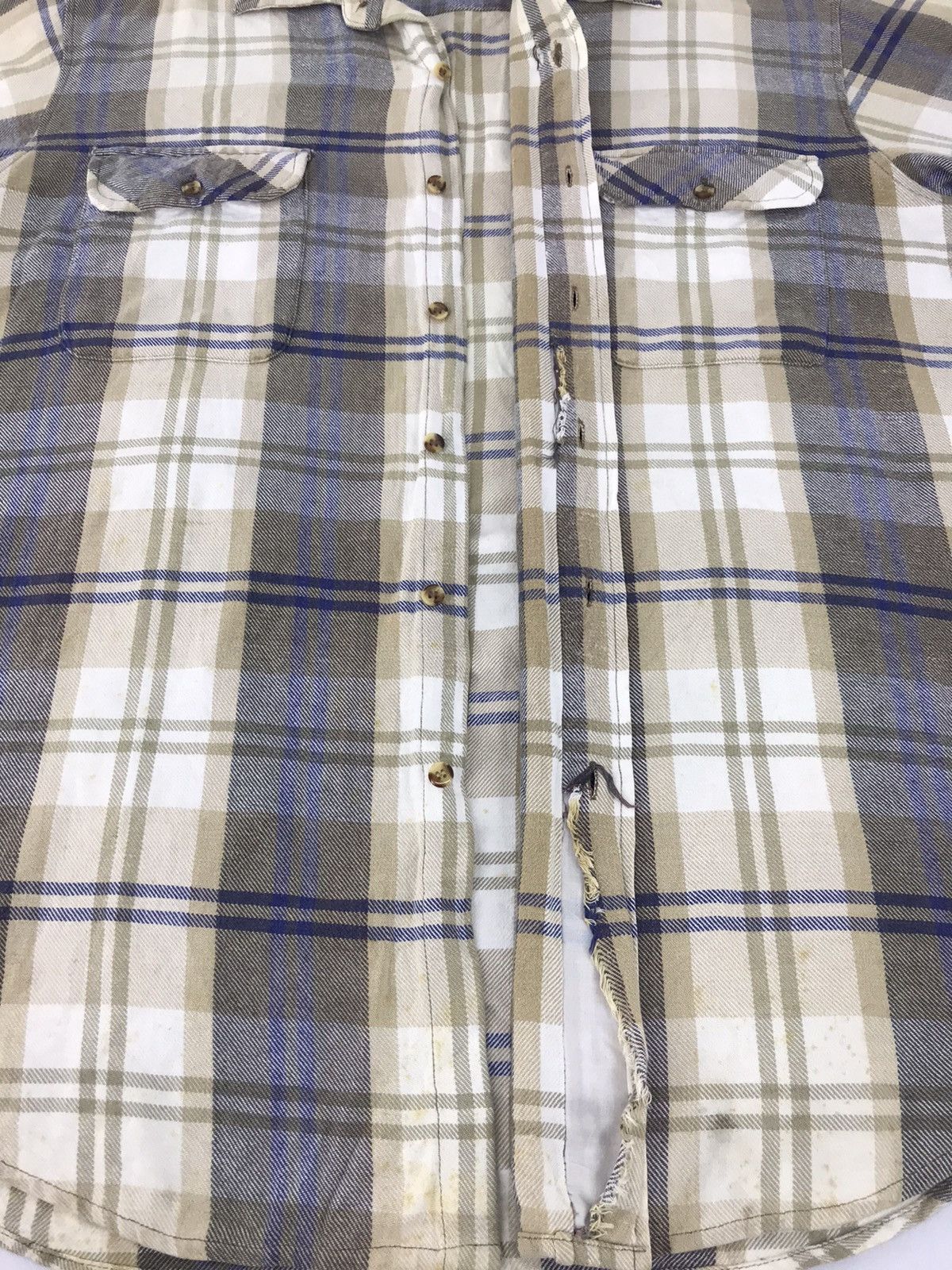 Flannel × Japanese Brand × Vintage Vintage Maceye Plaid Checked Flannel Quilted Button Down Size US XXL / EU 58 / 5 - 2 Thumbnail