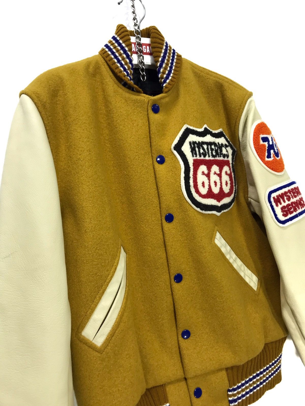 Hysteric Glamour ⚡Rare Vtg late 90s/00🌟 Hysteric Varsity 76 Service 25🟩 Size US M / EU 48-50 / 2 - 5 Thumbnail