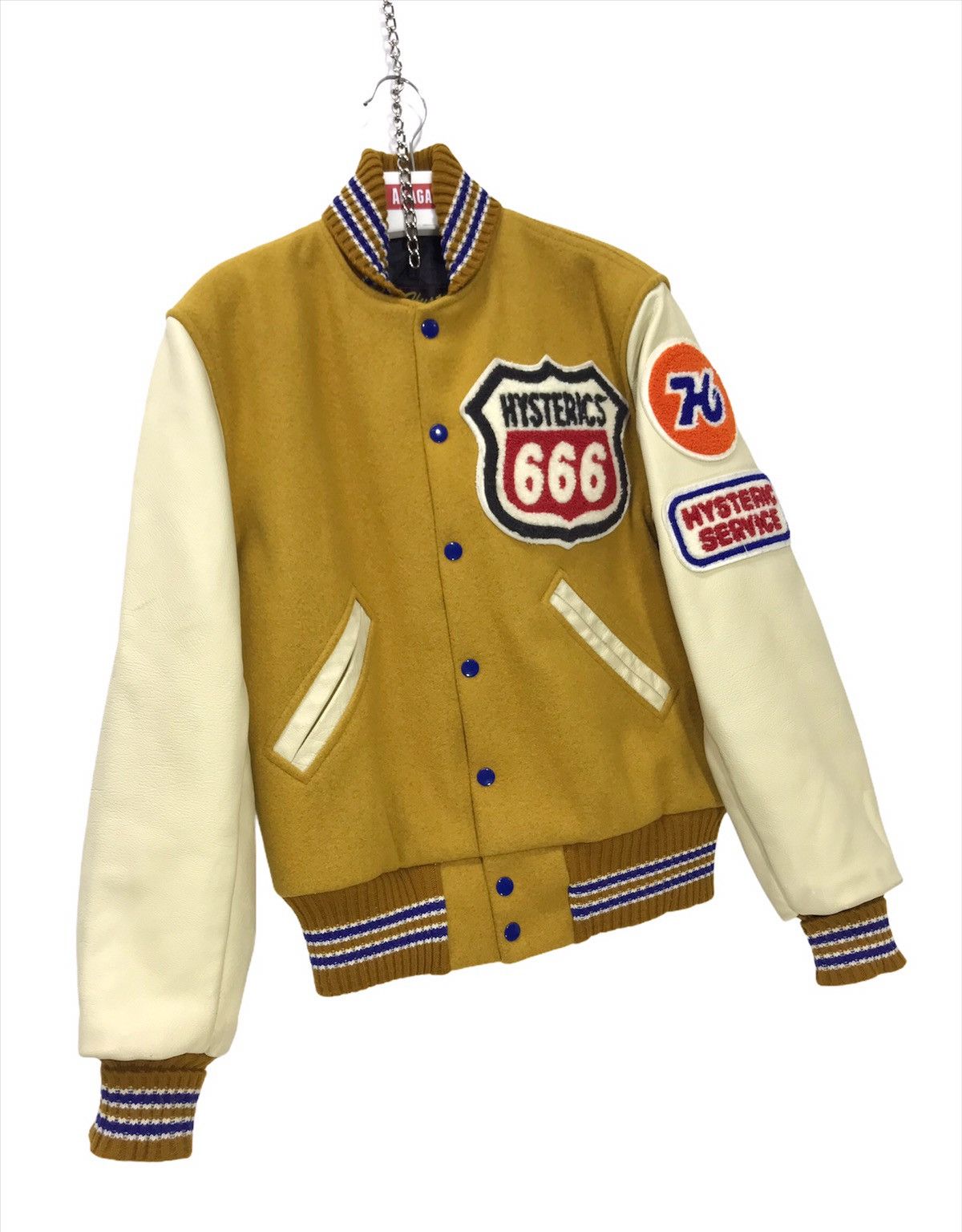 Hysteric Glamour ⚡Rare Vtg late 90s/00🌟 Hysteric Varsity 76 Service 25🟩 Size US M / EU 48-50 / 2 - 3 Thumbnail